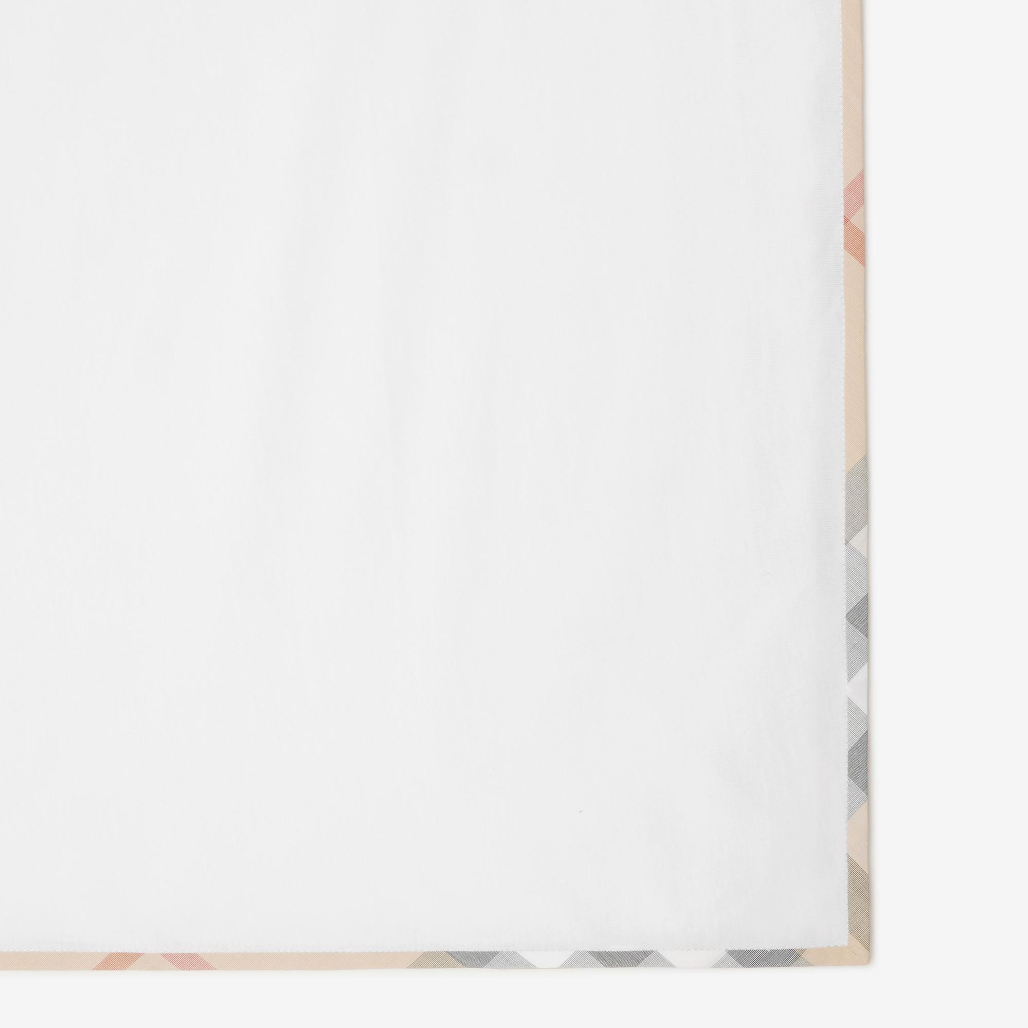 Burberry Pip Cotton Baby Blanket Çocuk Beyaz Battaniye