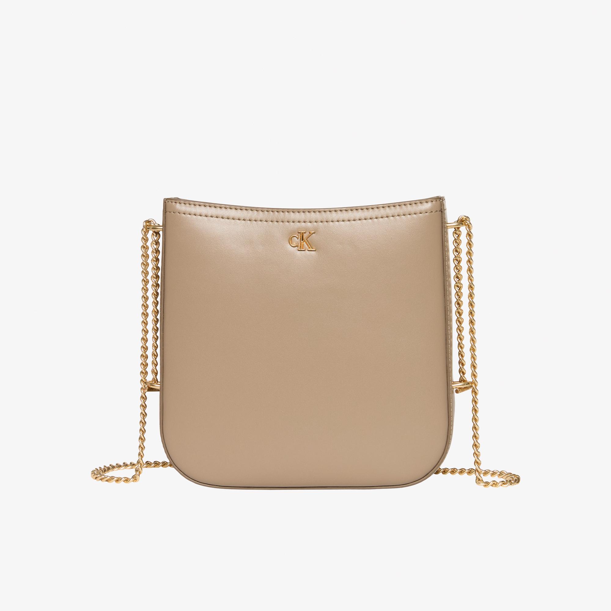 Calvin Klein Saddle With Chain Kadın Kahverengi Çapraz Çanta