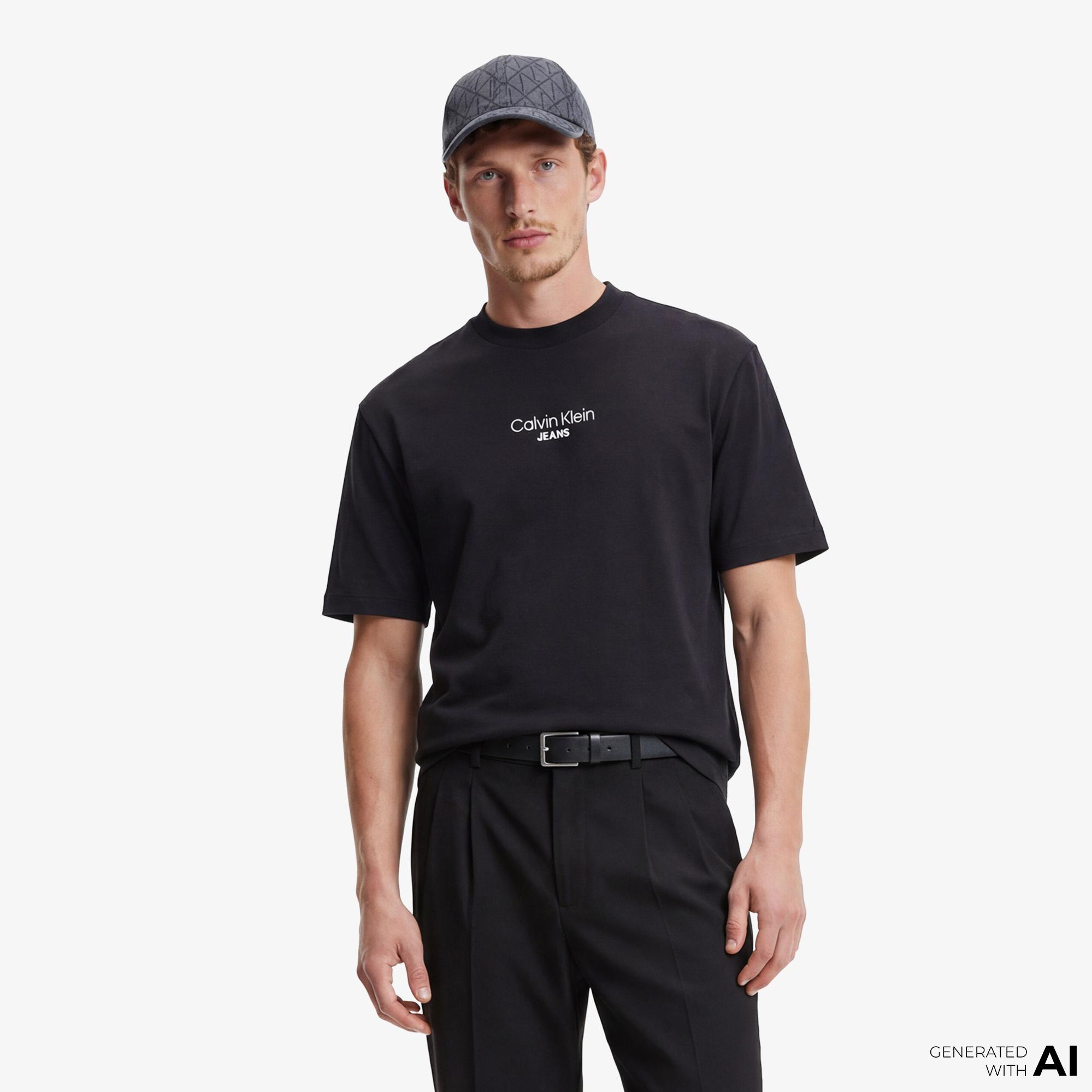 Calvin Klein Relaxed Fit Graphic Erkek Siyah T-Shirt