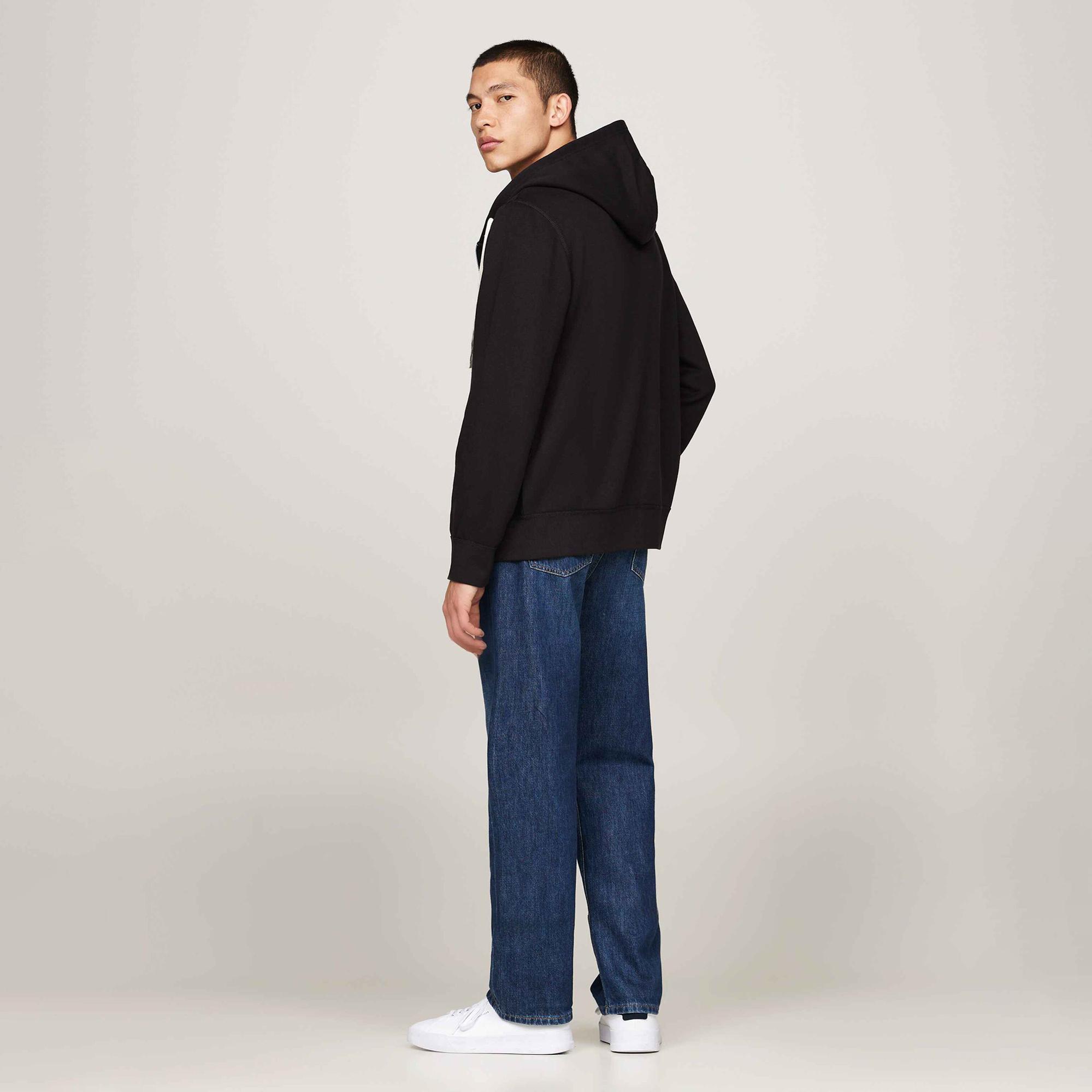 Tommy Hilfiger Erkek Siyah Hoodie