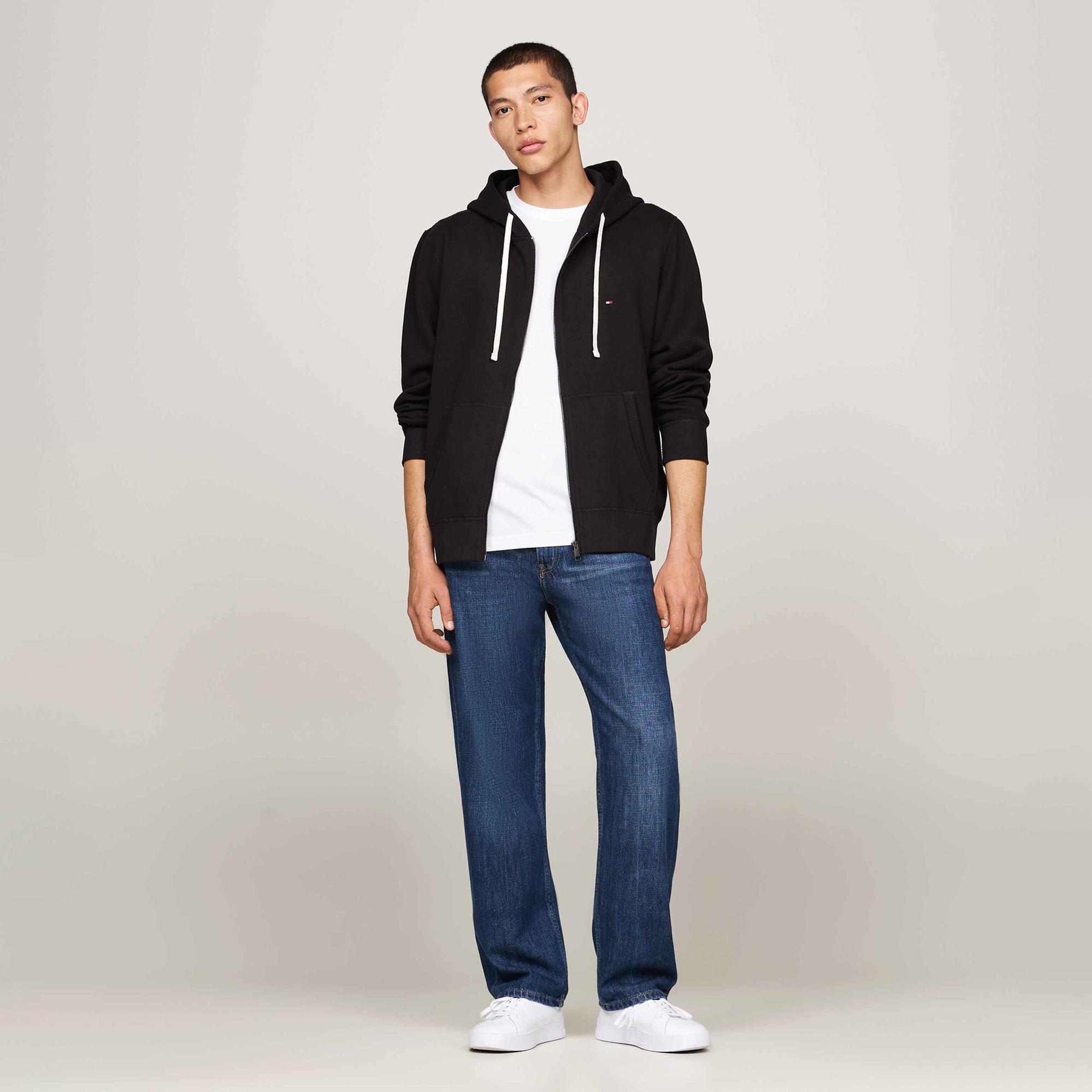 Tommy Hilfiger Erkek Siyah Hoodie