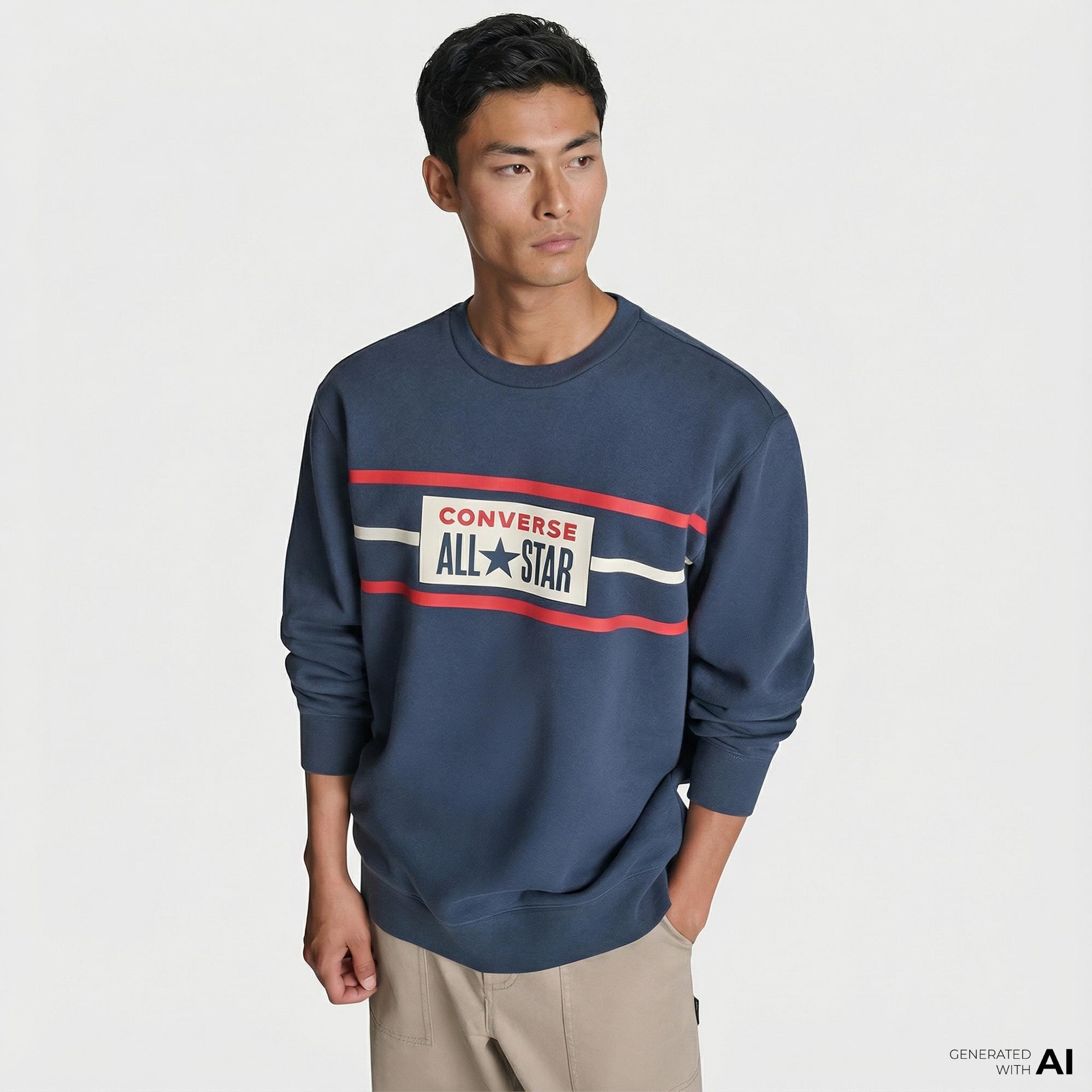 Converse Erkek Lacivert Sweatshirt