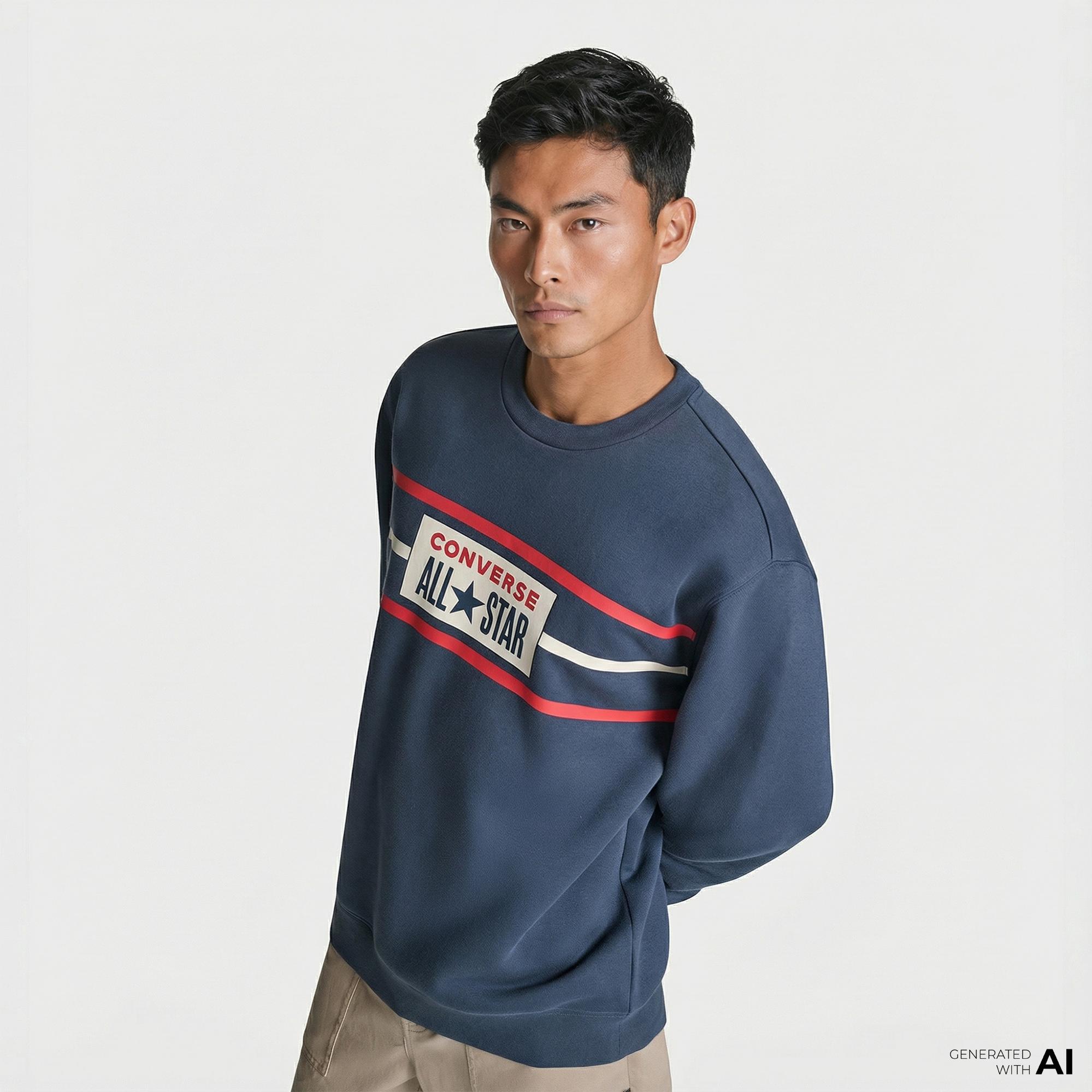 Converse Erkek Lacivert Sweatshirt