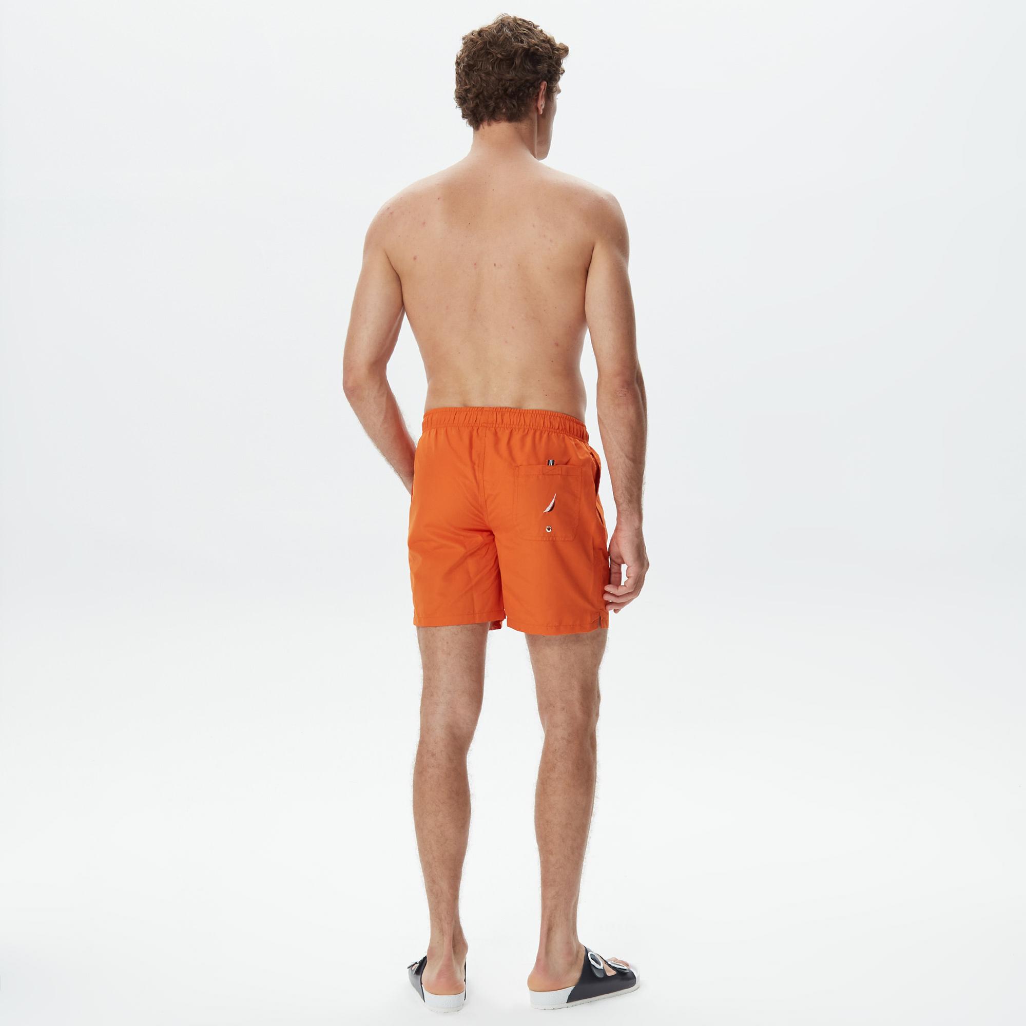 Nautica Erkek Turuncu Standart Fit Deniz Şortu