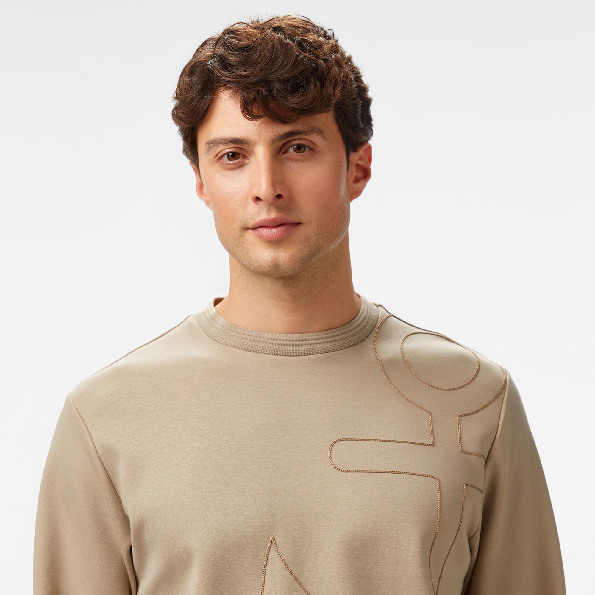 Nautica Erkek Bej Regular Fit Sweatshirt