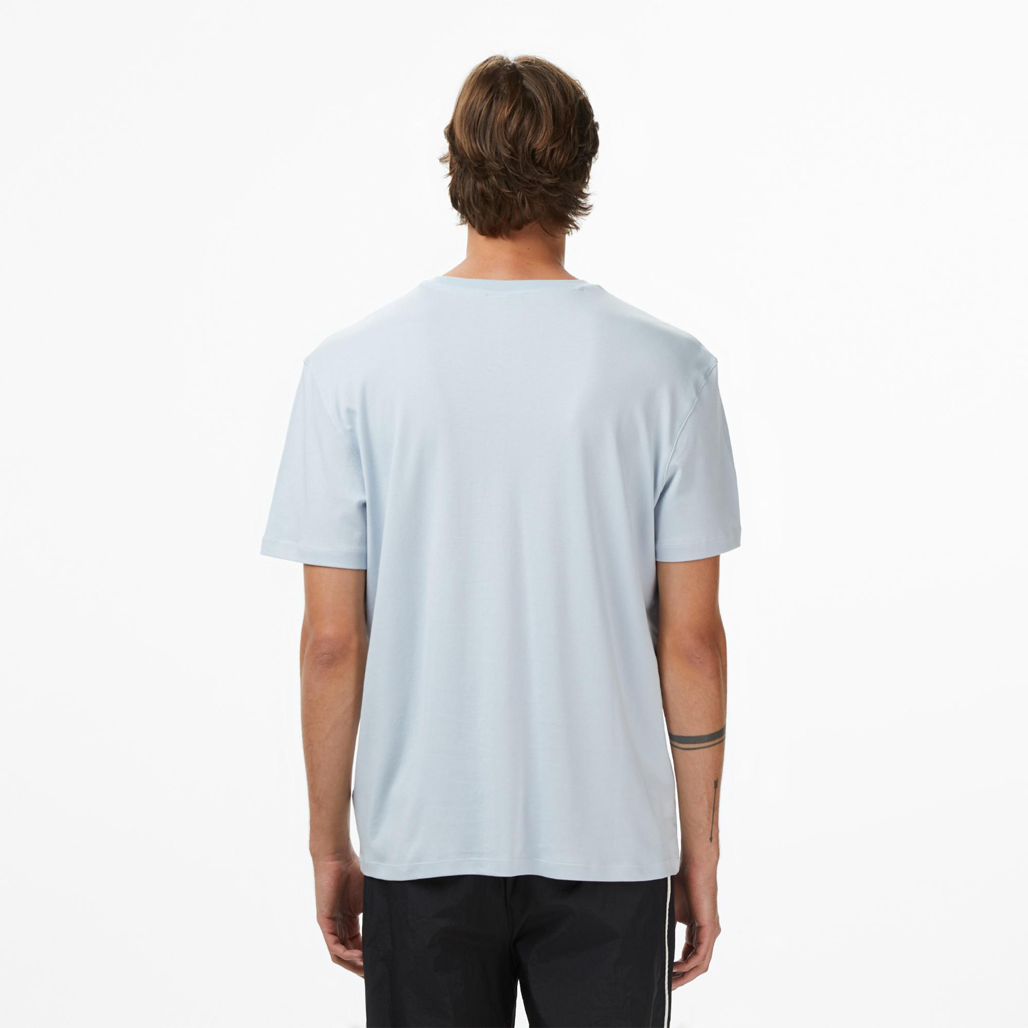 Calvin Klein Supima Chest Crewneck Erkek Mavi T-Shirt