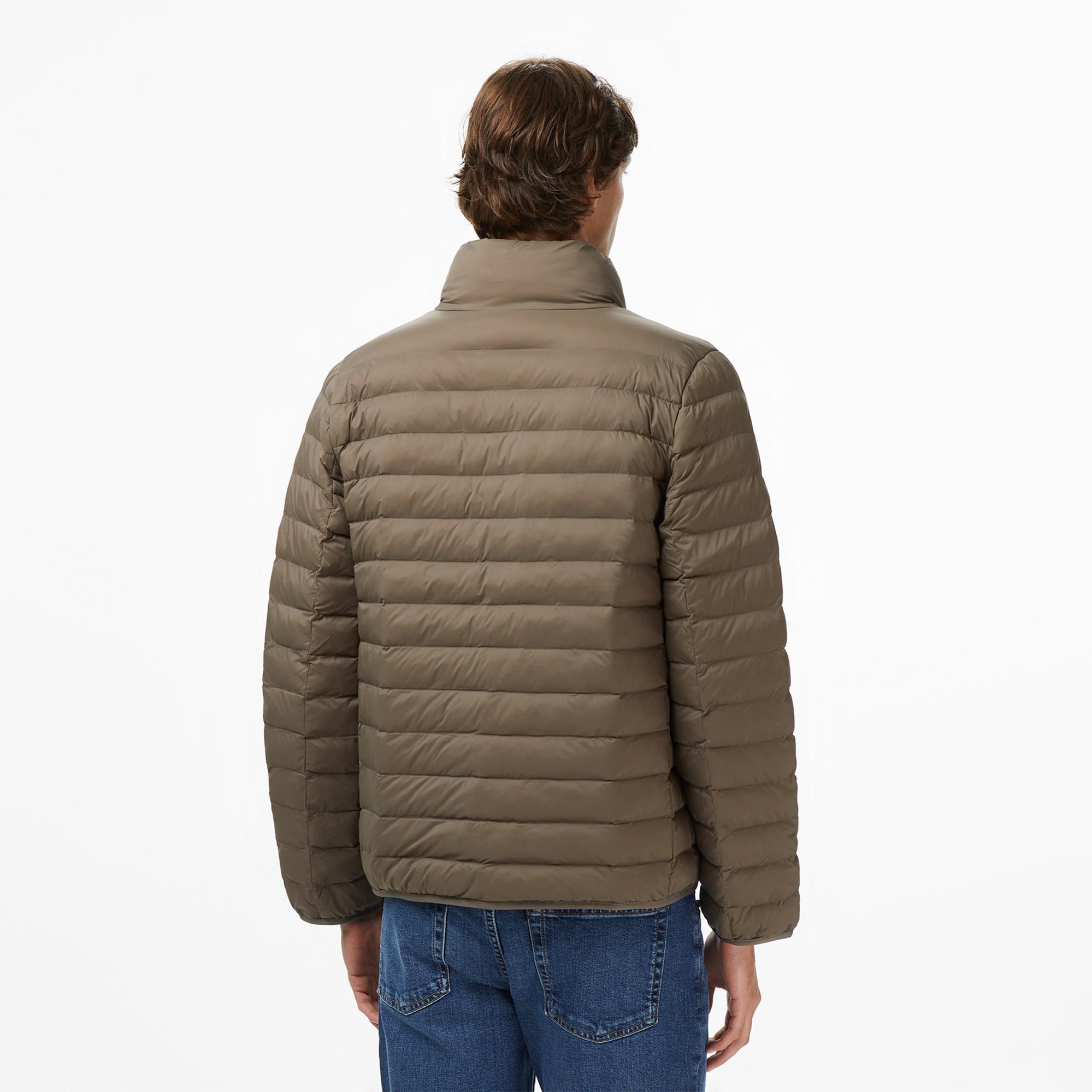 Calvin Klein Nylon Channeled Puffer Erkek Haki Mont