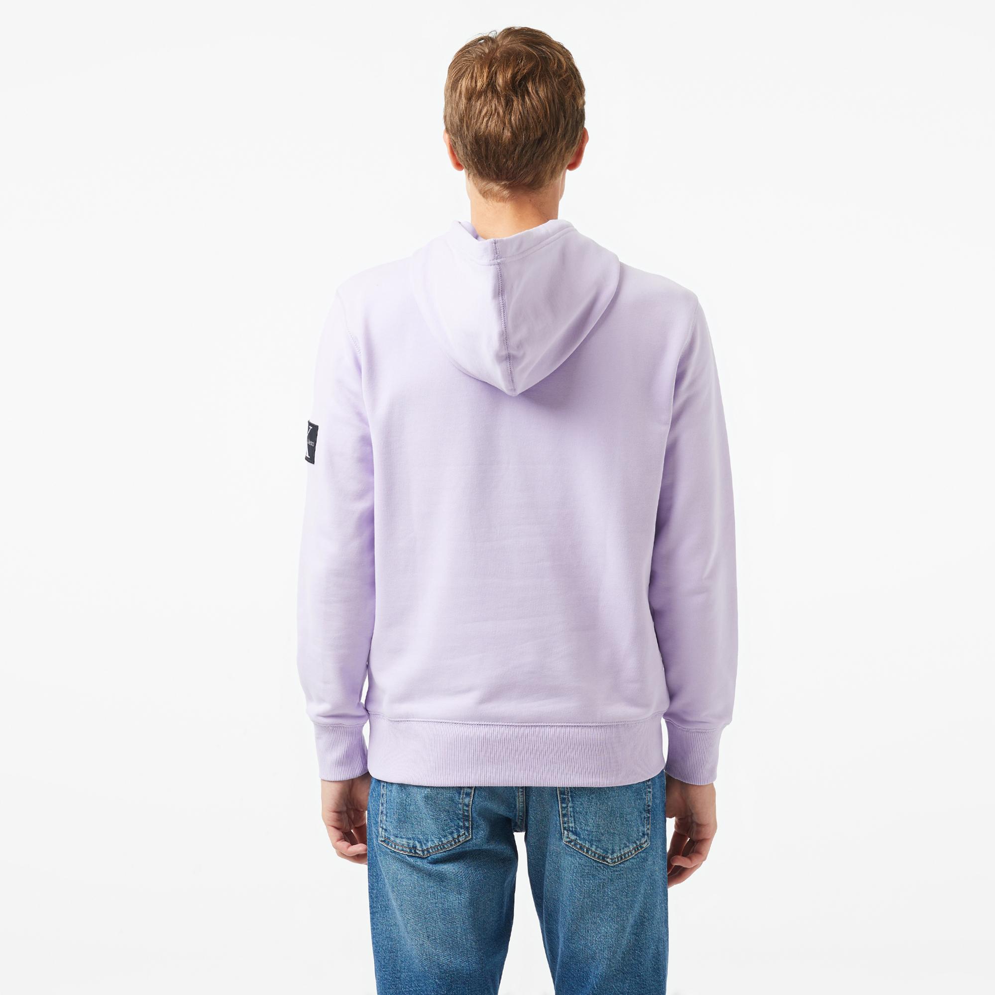 Calvin Klein Jeans Badge Erkek Lila Hoodie