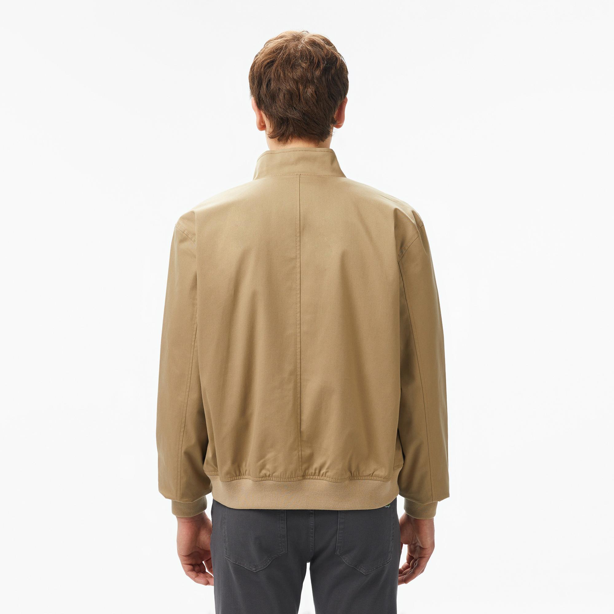 Lacoste Erkek Regular Fit Dik Yaka Bej Yağmurluk