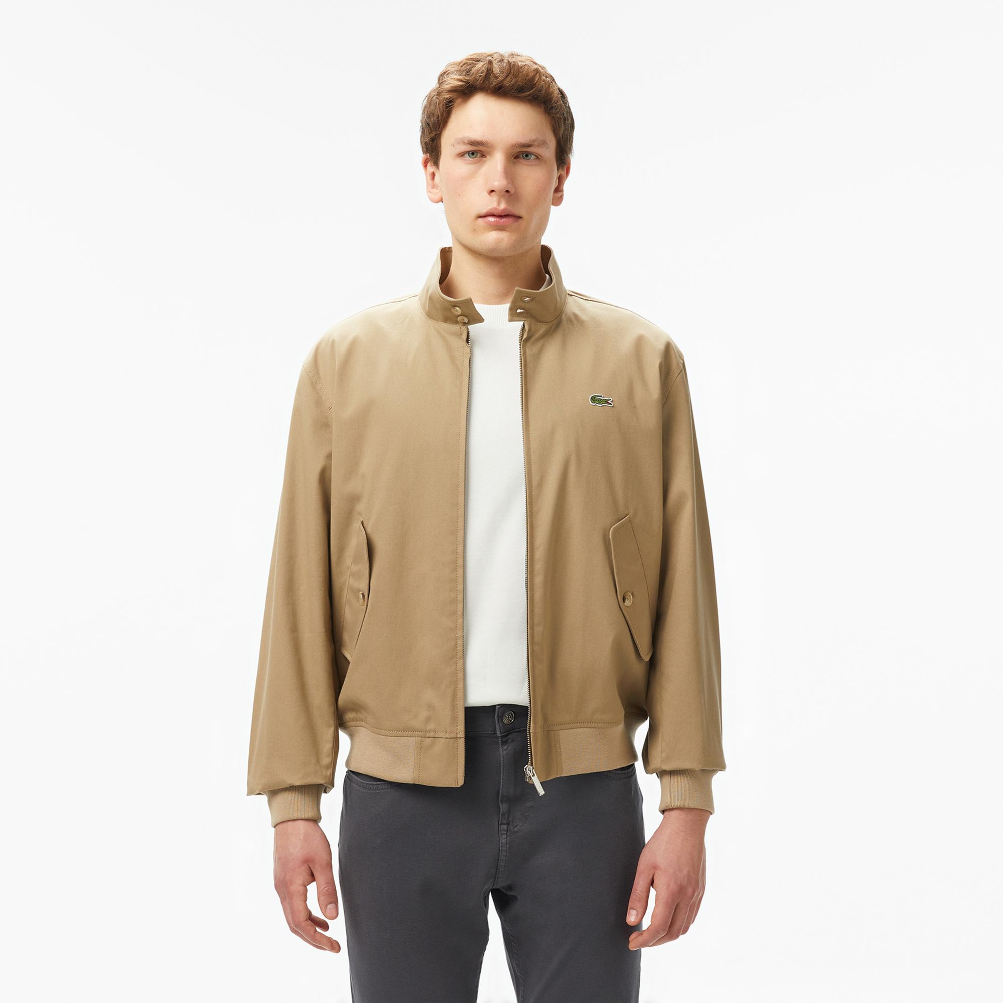 Lacoste Erkek Regular Fit Dik Yaka Bej Yağmurluk