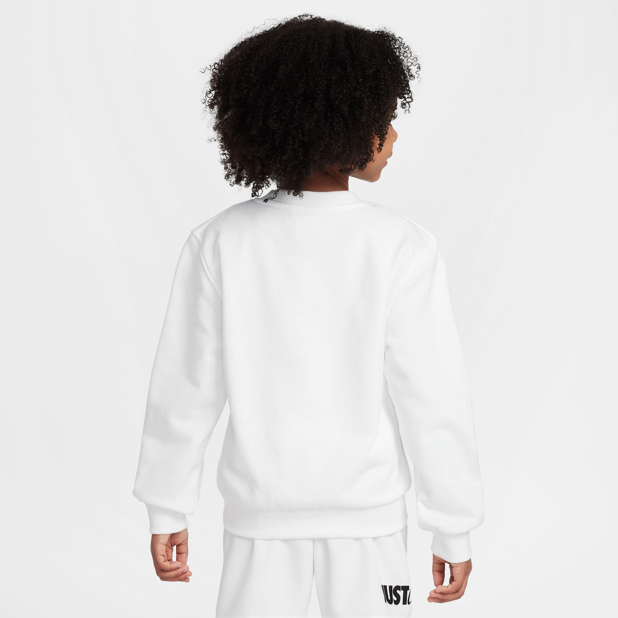 Nike Sportswear Club Crew Çocuk Beyaz Sweatshirt