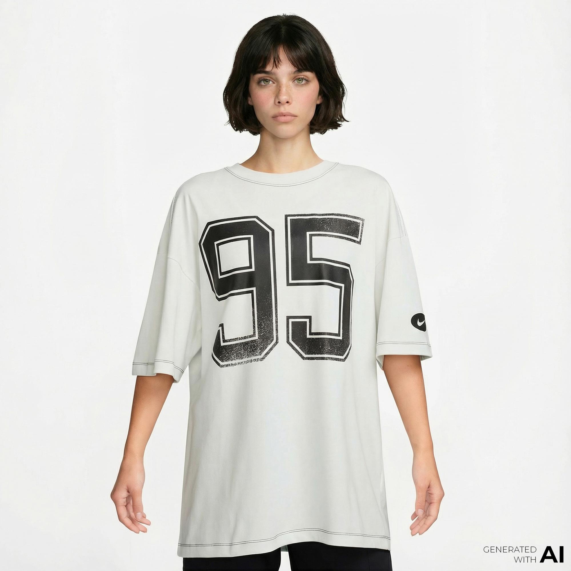 Nike Sportswear Street Kadın Beyaz T-Shirt