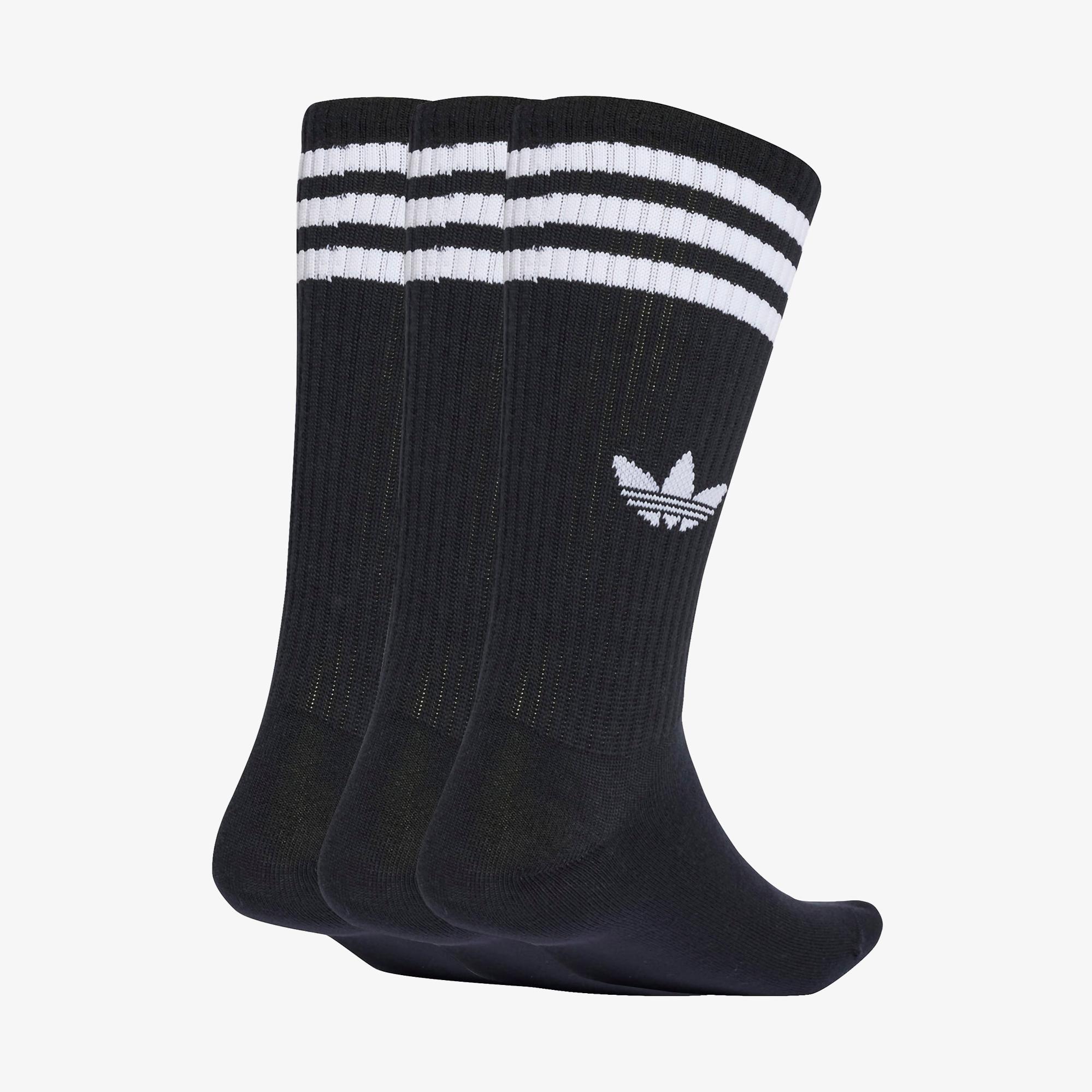 adidas 3-Stripes High Crew 3' lü Unisex Siyah Çorap
