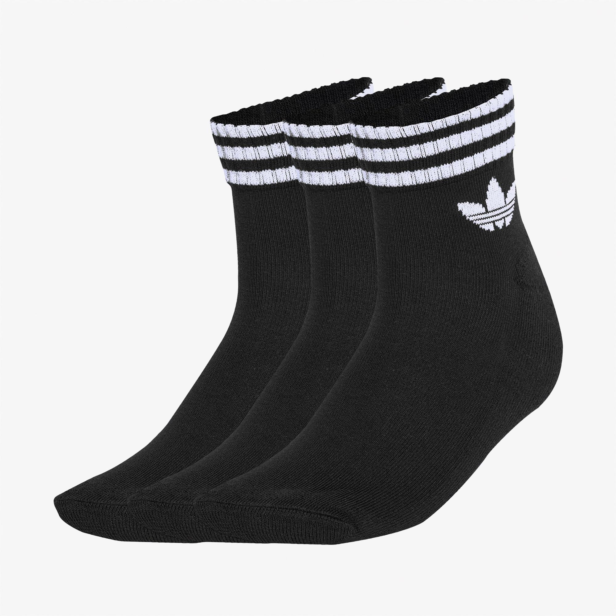 adidas 3-Stripes Ankle 3' lü Unisex Siyah Çorap