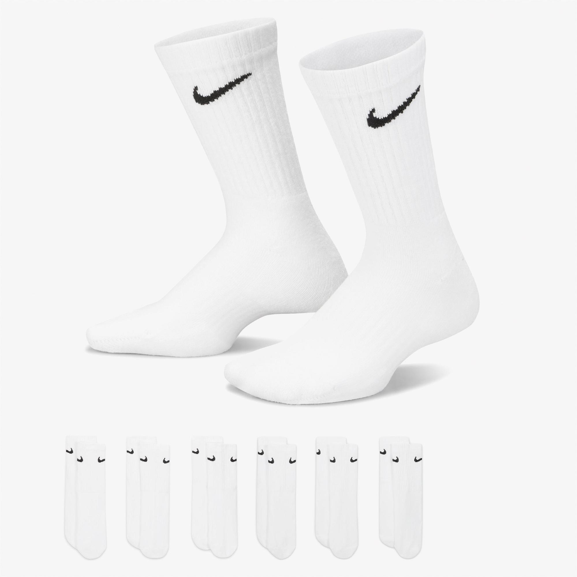 Nike Everyday Cush 6' lı Çocuk Beyaz Çorap