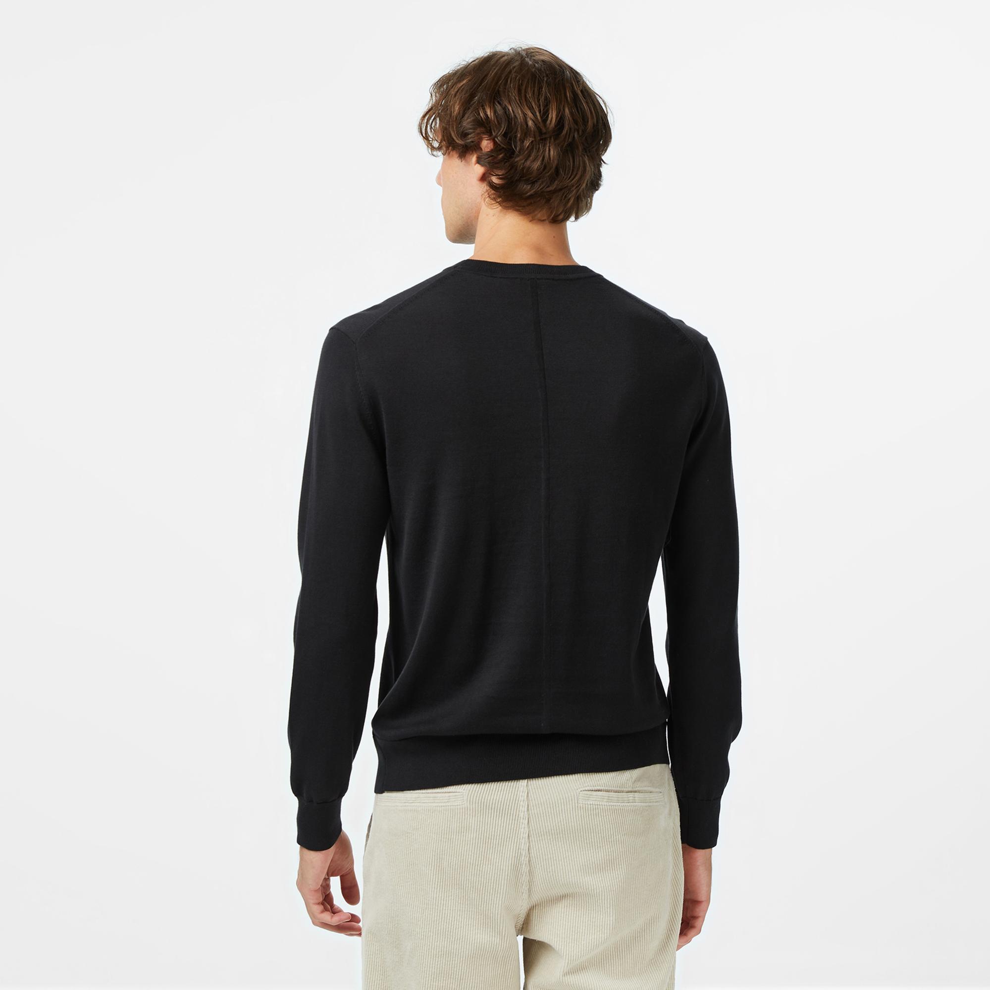 Calvin Klein Supima Cotton Crew Erkek Siyah Triko