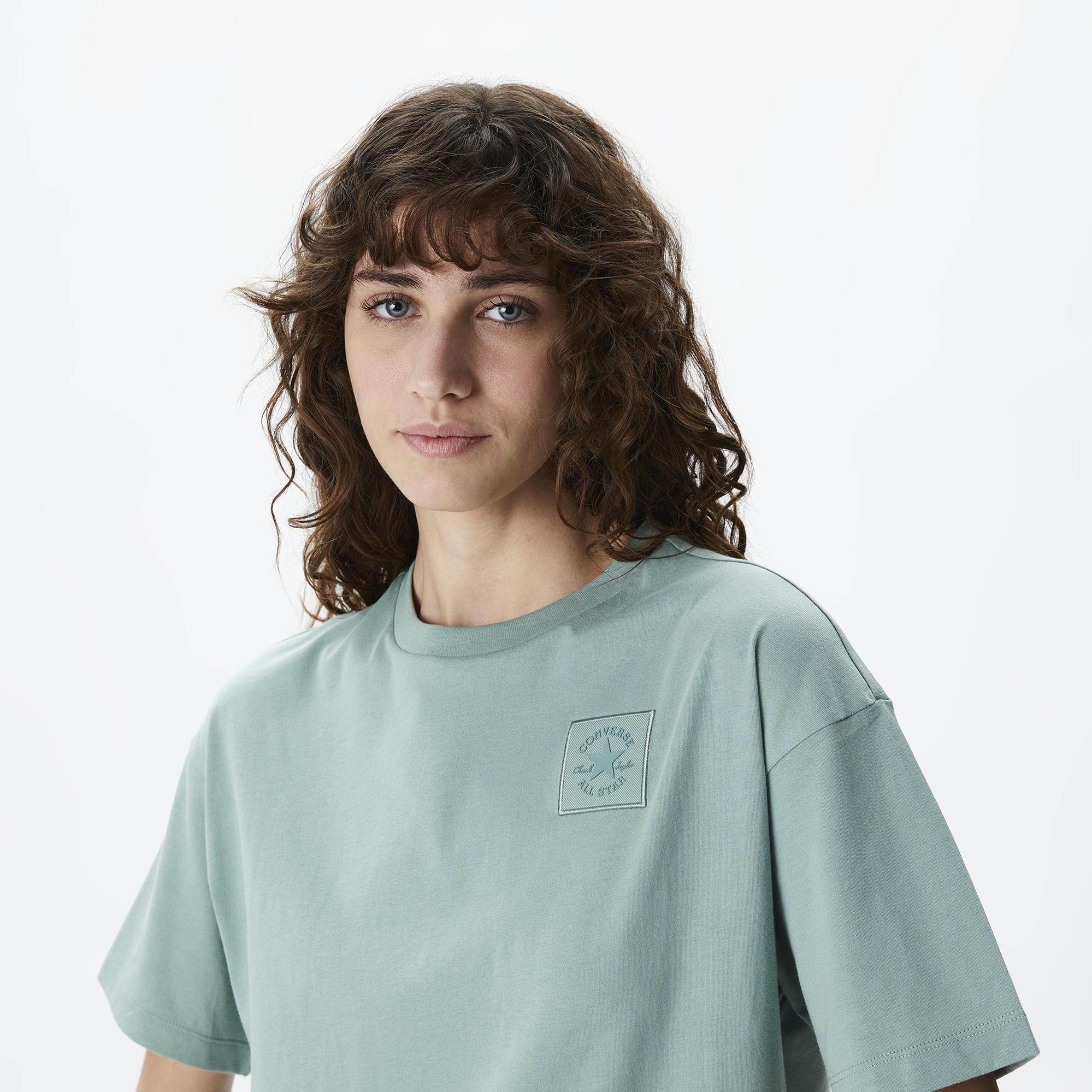 Converse Chuck Taylor Embro Boxy Kadın Yeşil T-Shirt