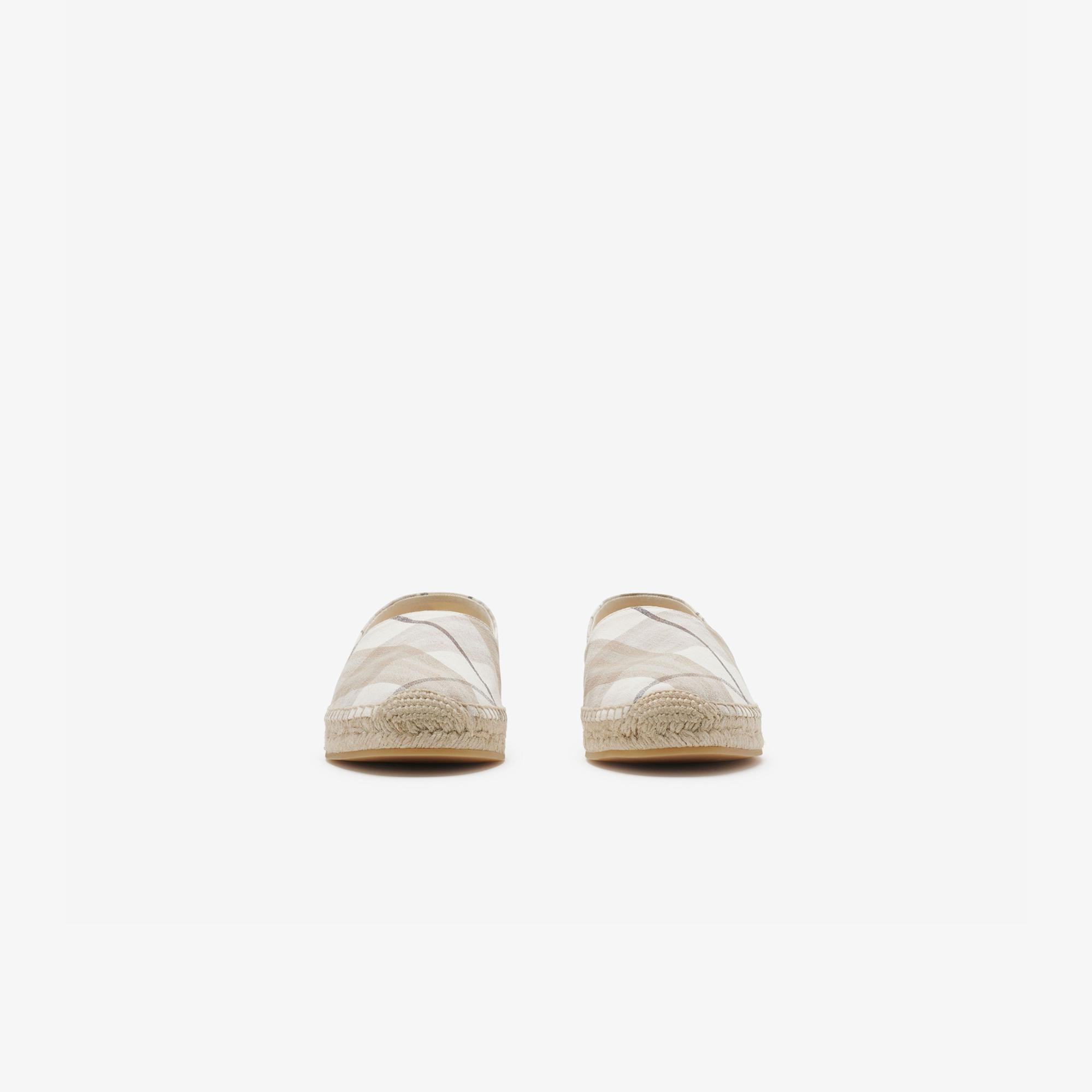 Burberry Mews Kadın Krem Espadril