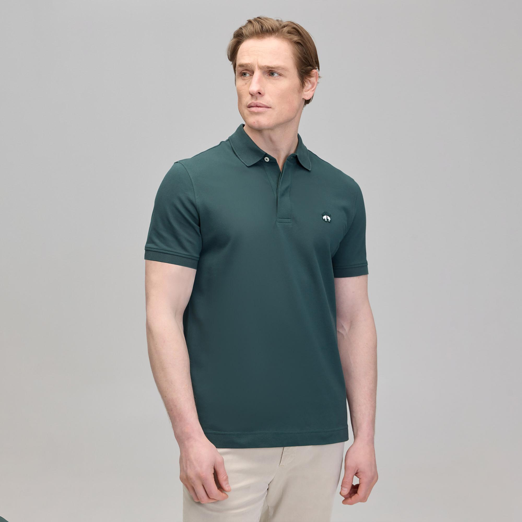 Brooks Brothers Likralı Pike Erkek Yeşil Polo