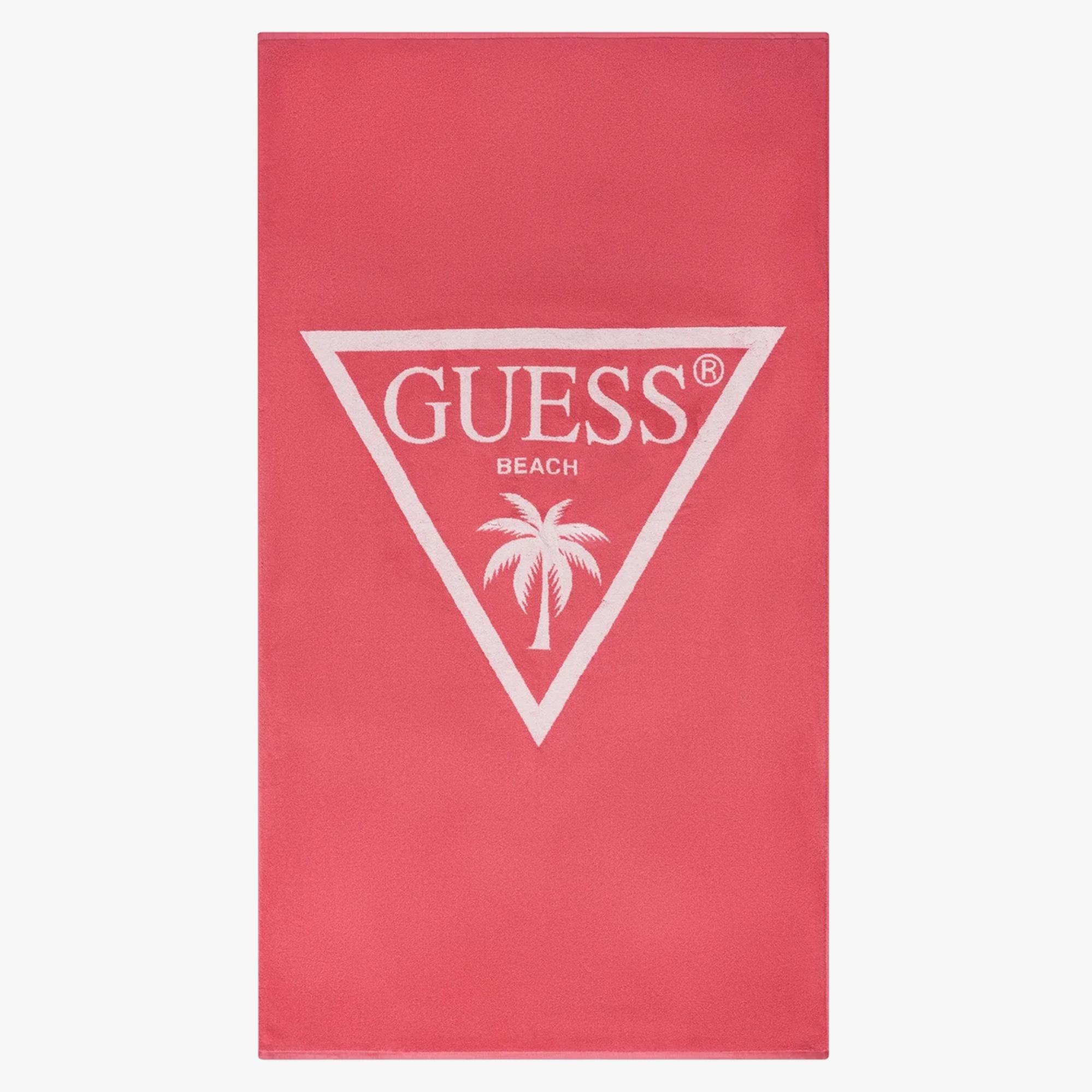 Guess Jacq Palm Triangle L Unisex Pembe Plaj Havlusu