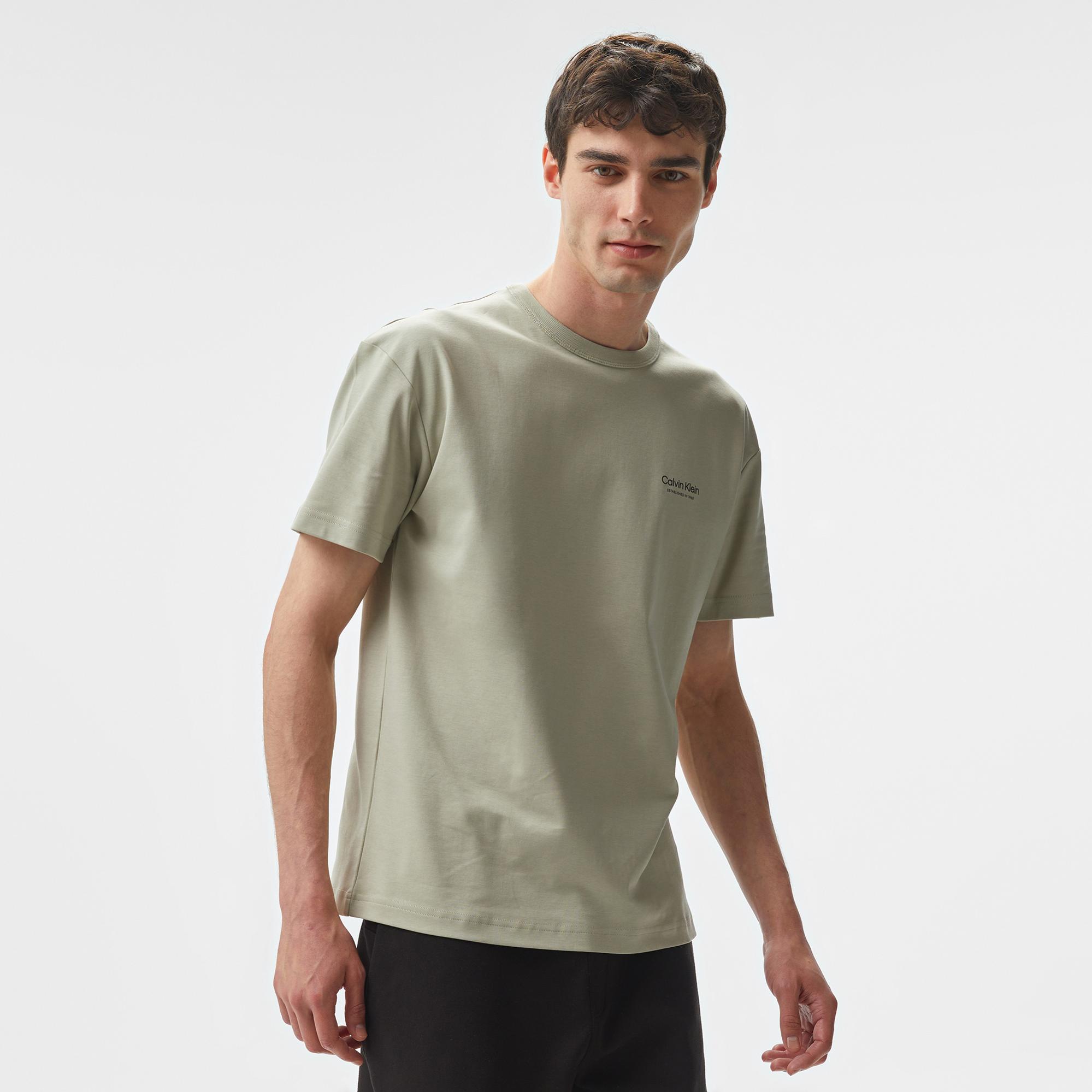 Calvin Klein Erkek Gri T-Shirt