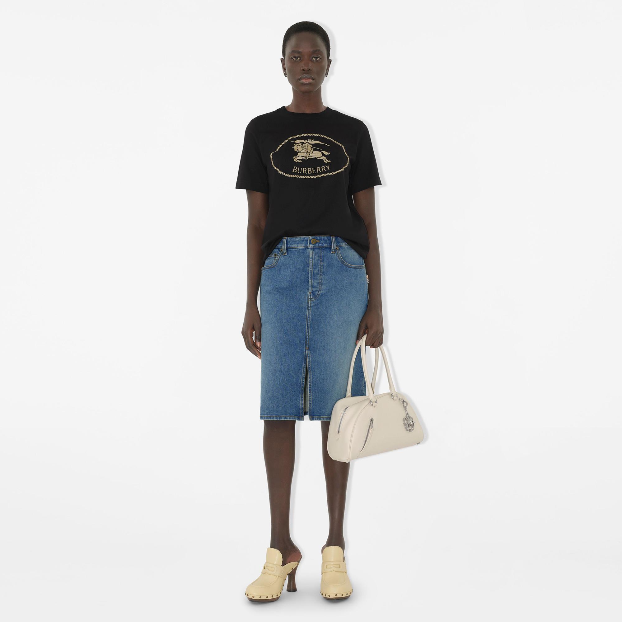 Burberry Kadın Siyah T-Shirt