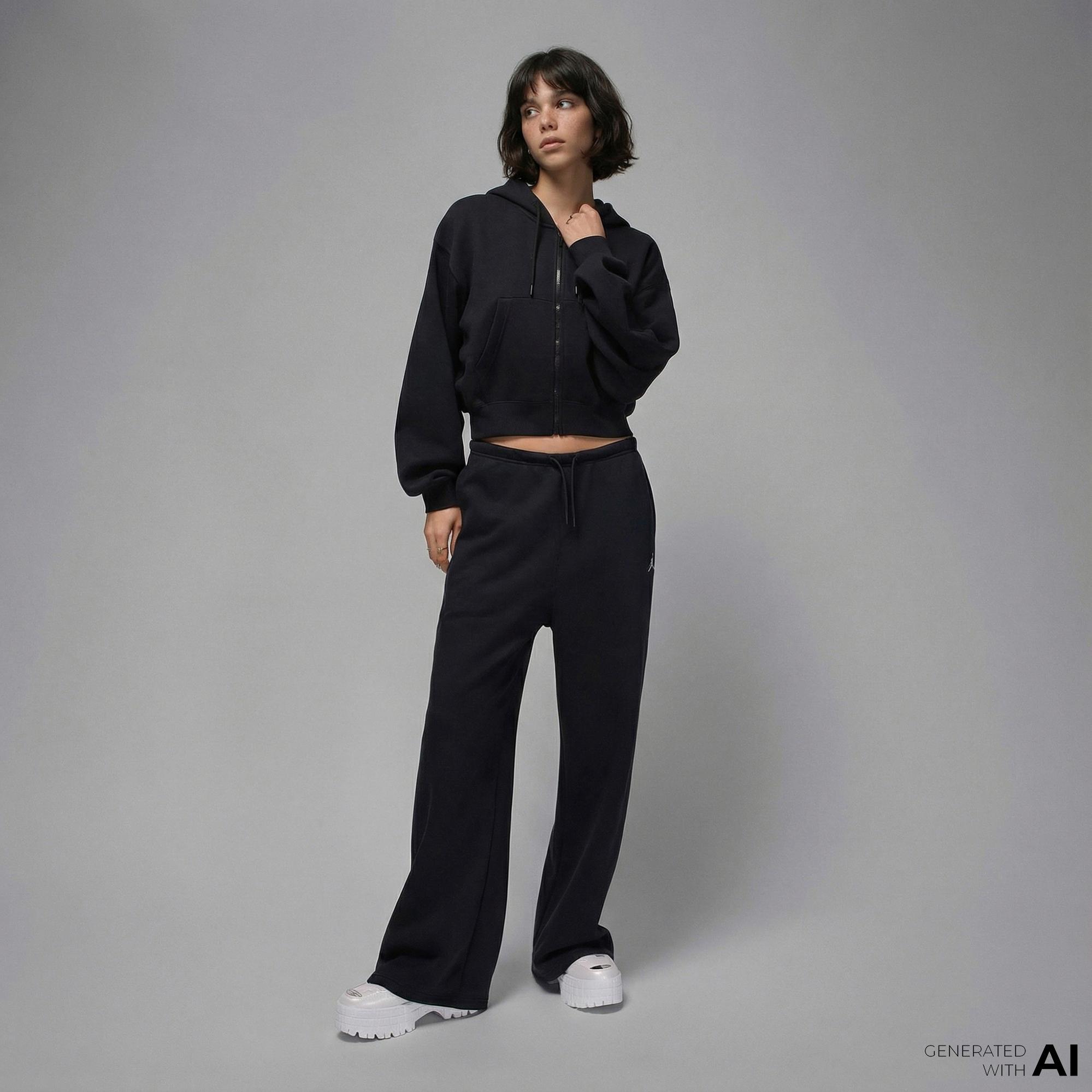 Jordan Brooklyn Fleece Kadın Siyah Sweatshirt