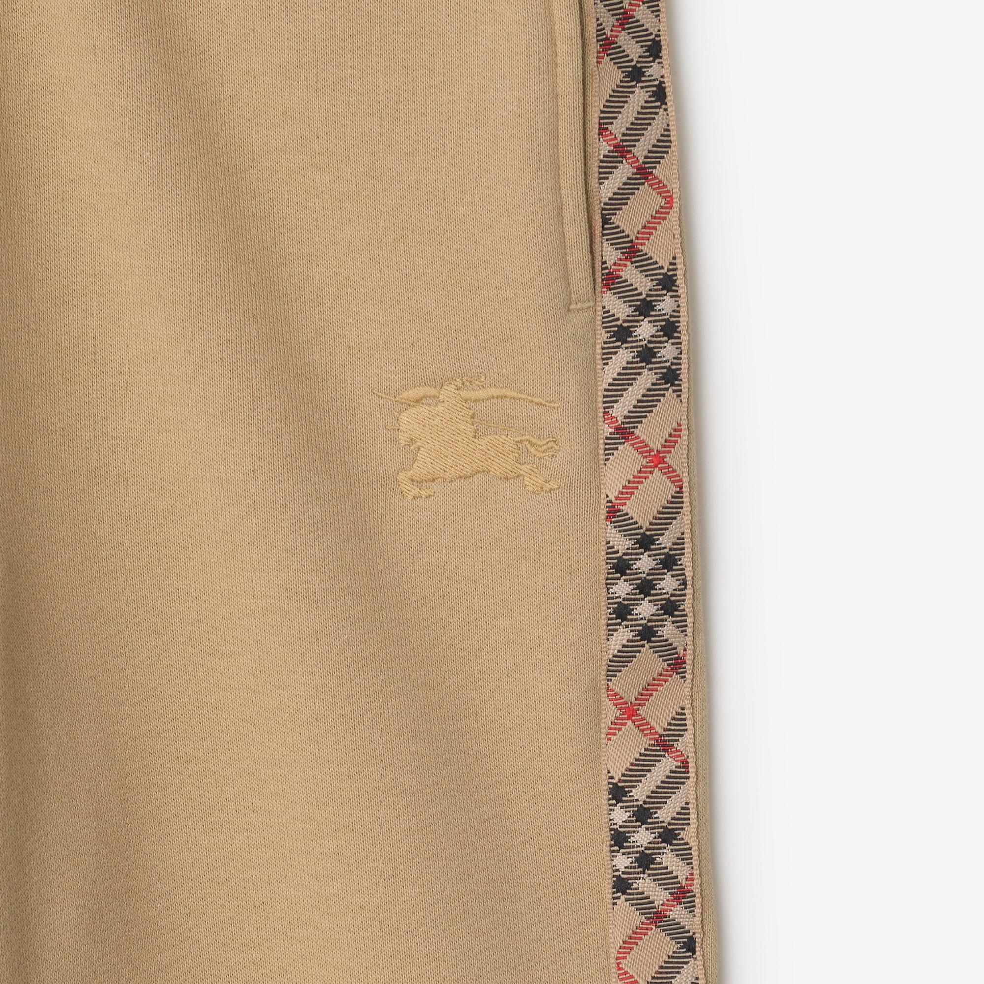 Burberry Jackson Tape Check Trim Cotton Çocuk Bej Eşofman Altı