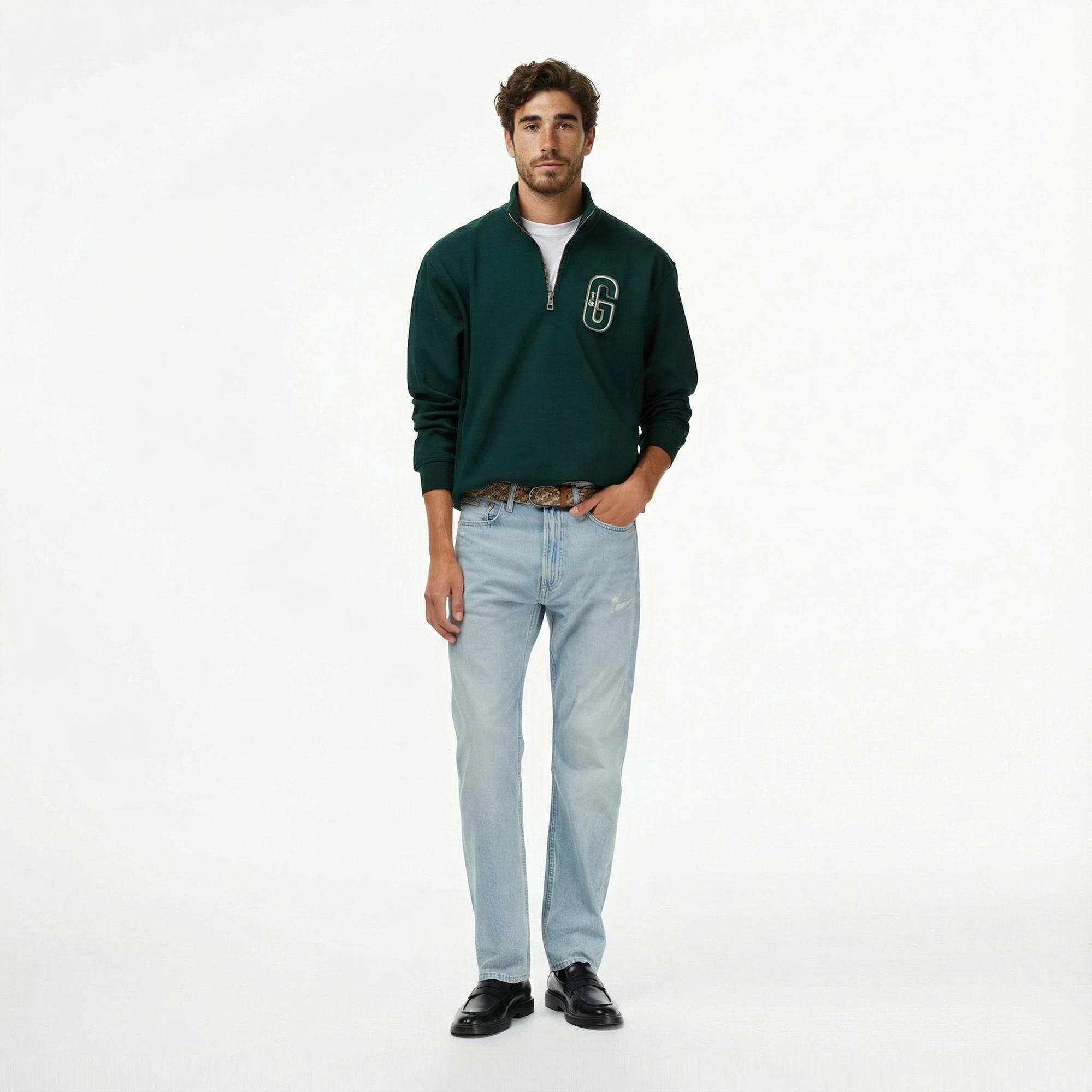 Guess Harris Erkek Yeşil Sweatshirt