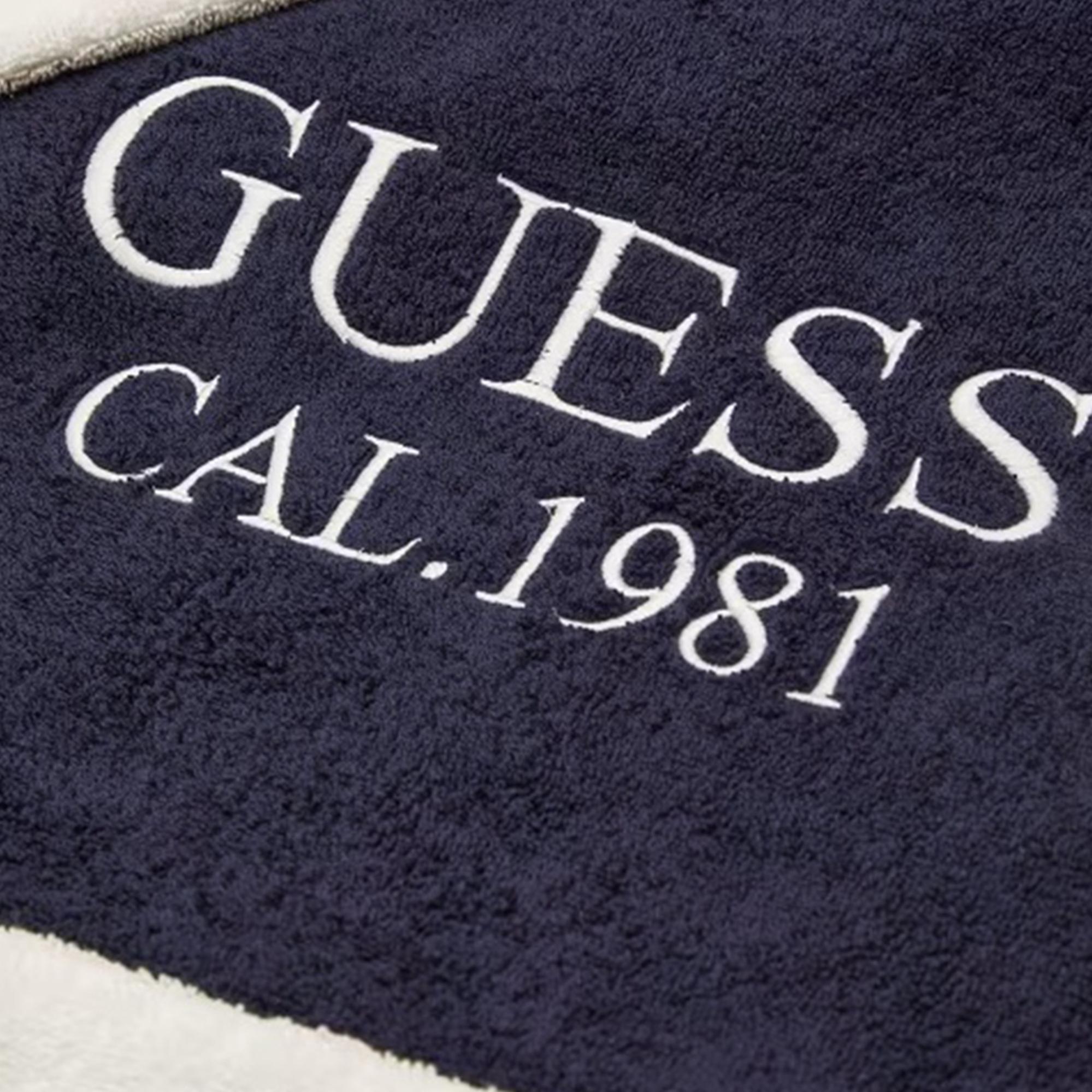 Guess Beach Towel With Border Unisex Lacivert Plaj Havlusu