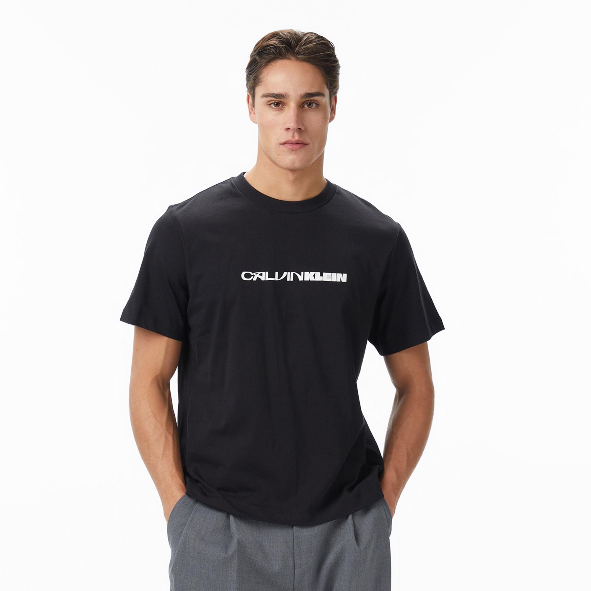 Calvin Klein Stack Graphic Erkek Siyah T-Shirt