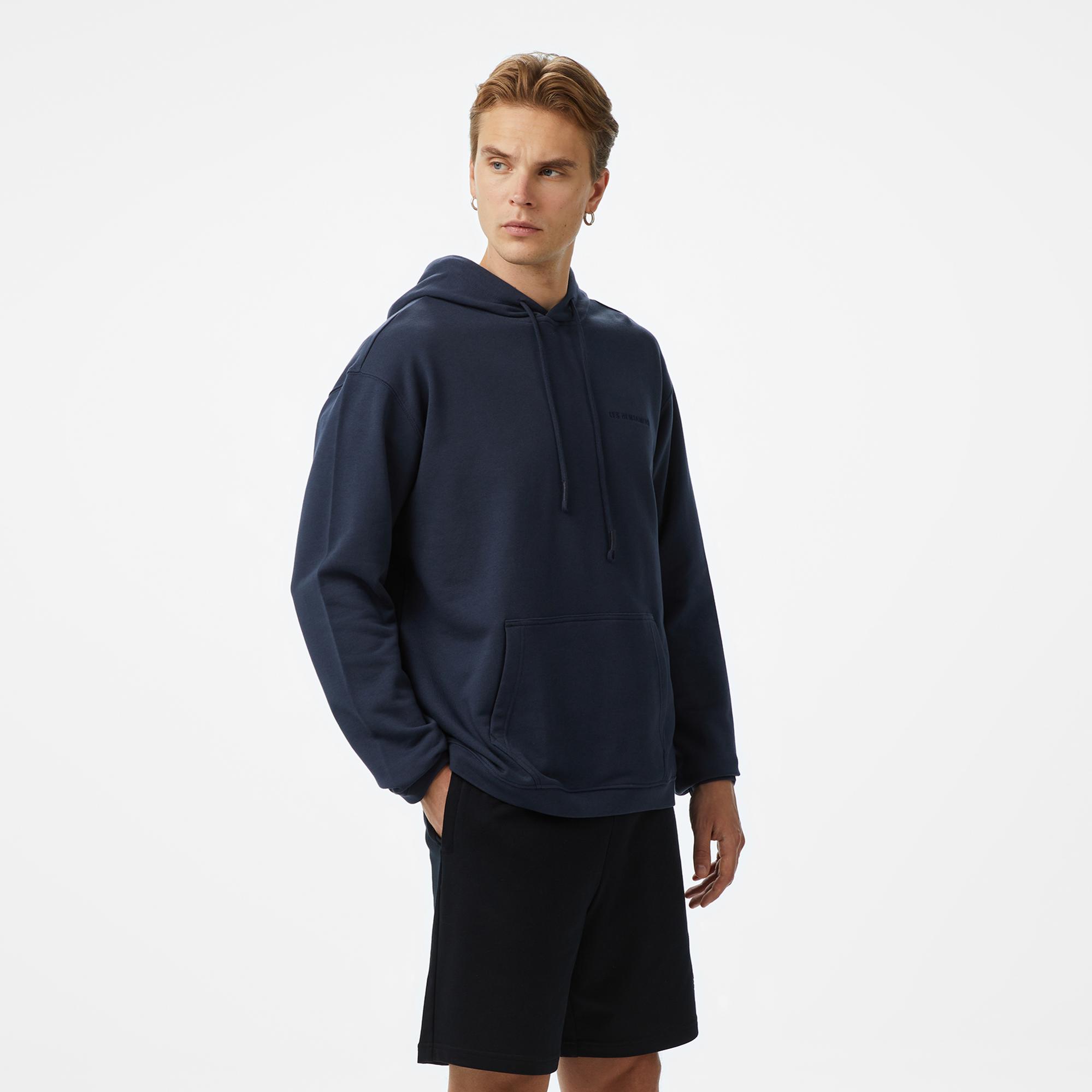 Les Benjamins Essentials Erkek Gri Hoodie