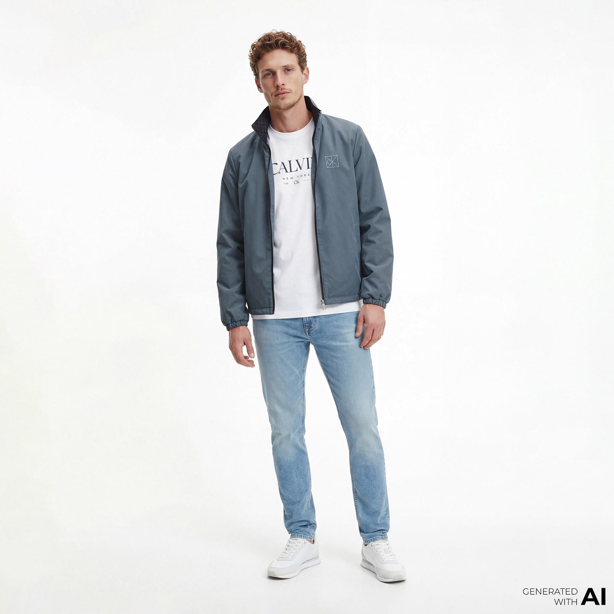 Calvin Klein Nylon Unfilled Reversible Erkek Siyah Ceket