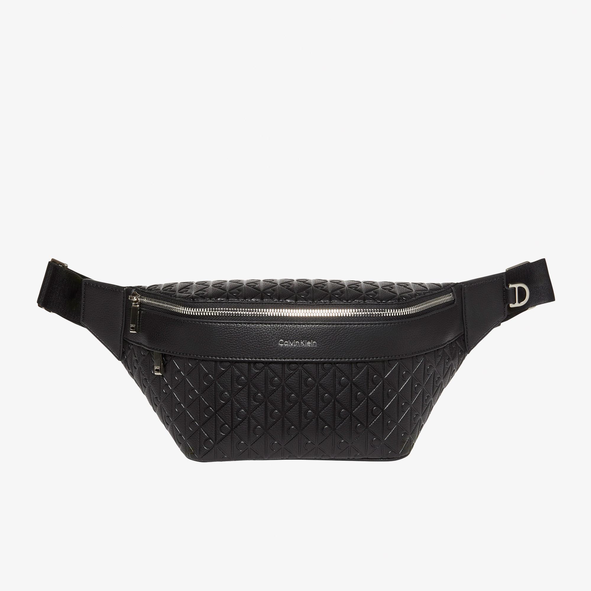 Calvin Klein Emblem Emboss Waistbag Erkek Siyah Bel Çantası