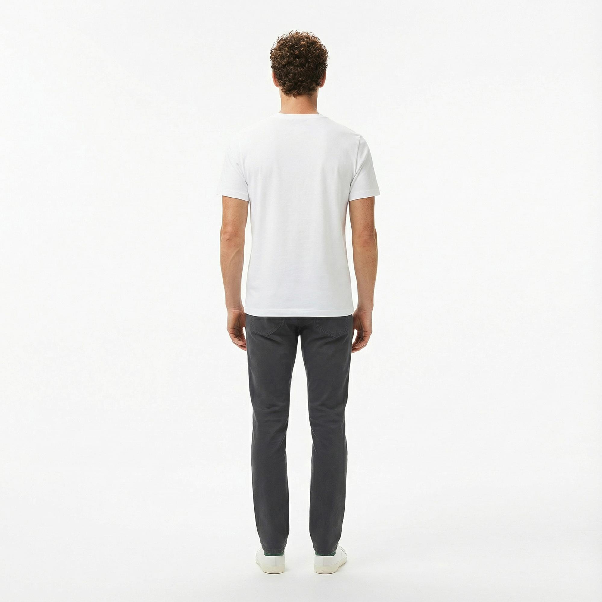 Lacoste Erkek Slim Fit Gri Jean Pantolon