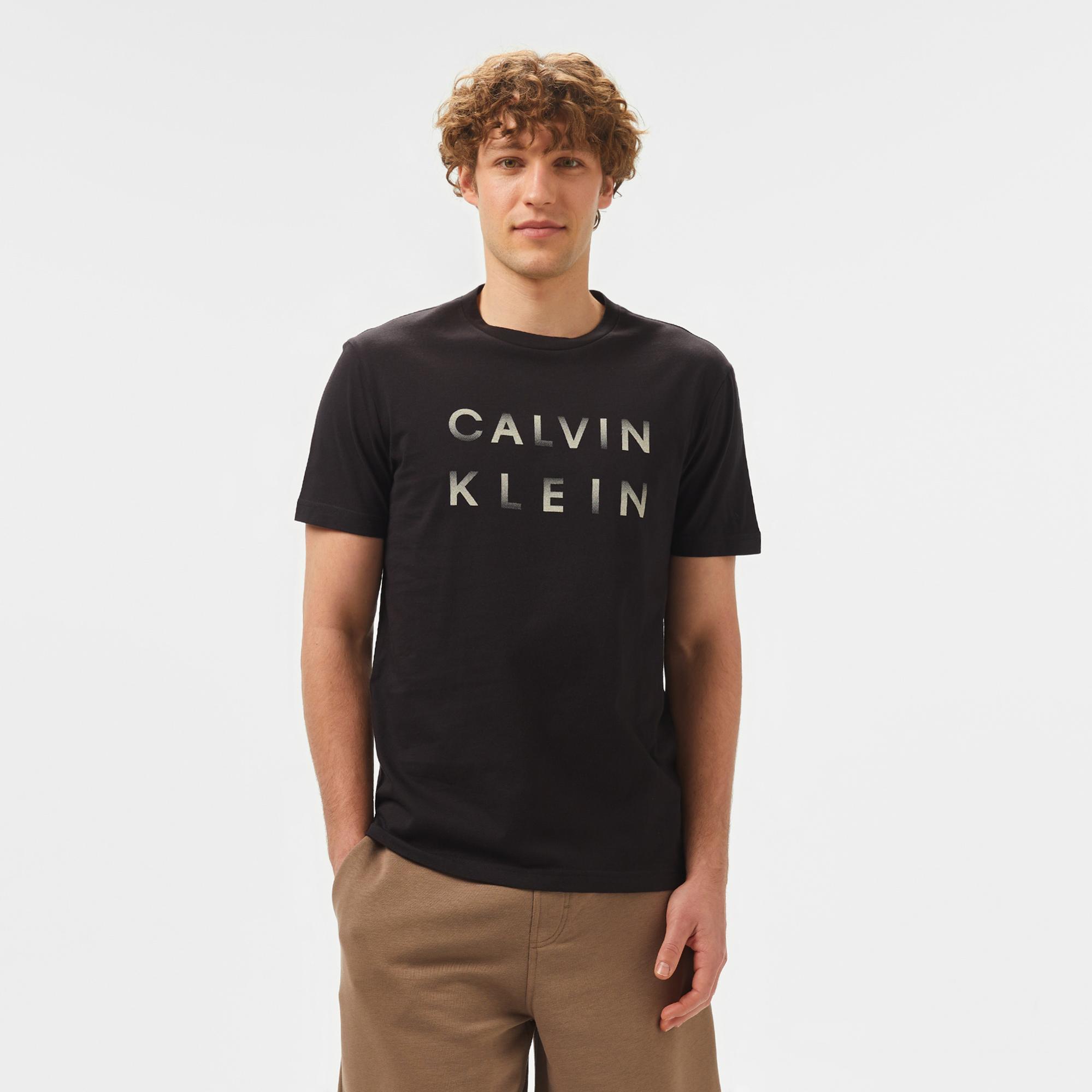 Calvin Klein Logo Erkek Siyah T-Shirt