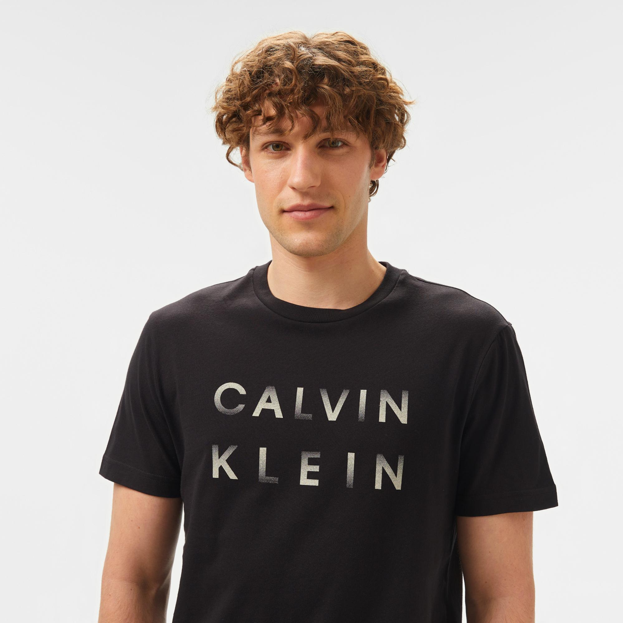 Calvin Klein Logo Erkek Siyah T-Shirt
