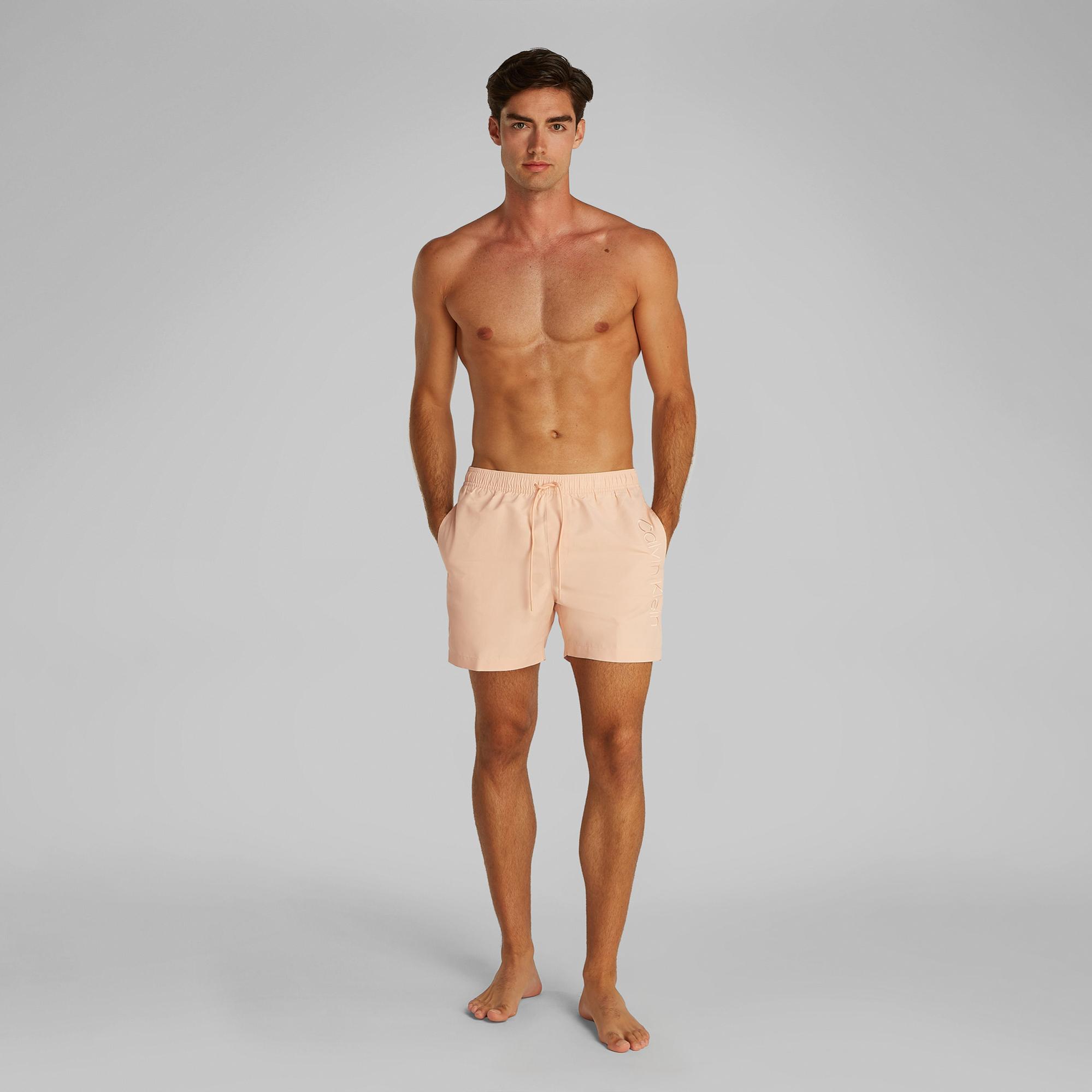 Calvin Klein Medium Drawstring Erkek Pembe Deniz Şortu