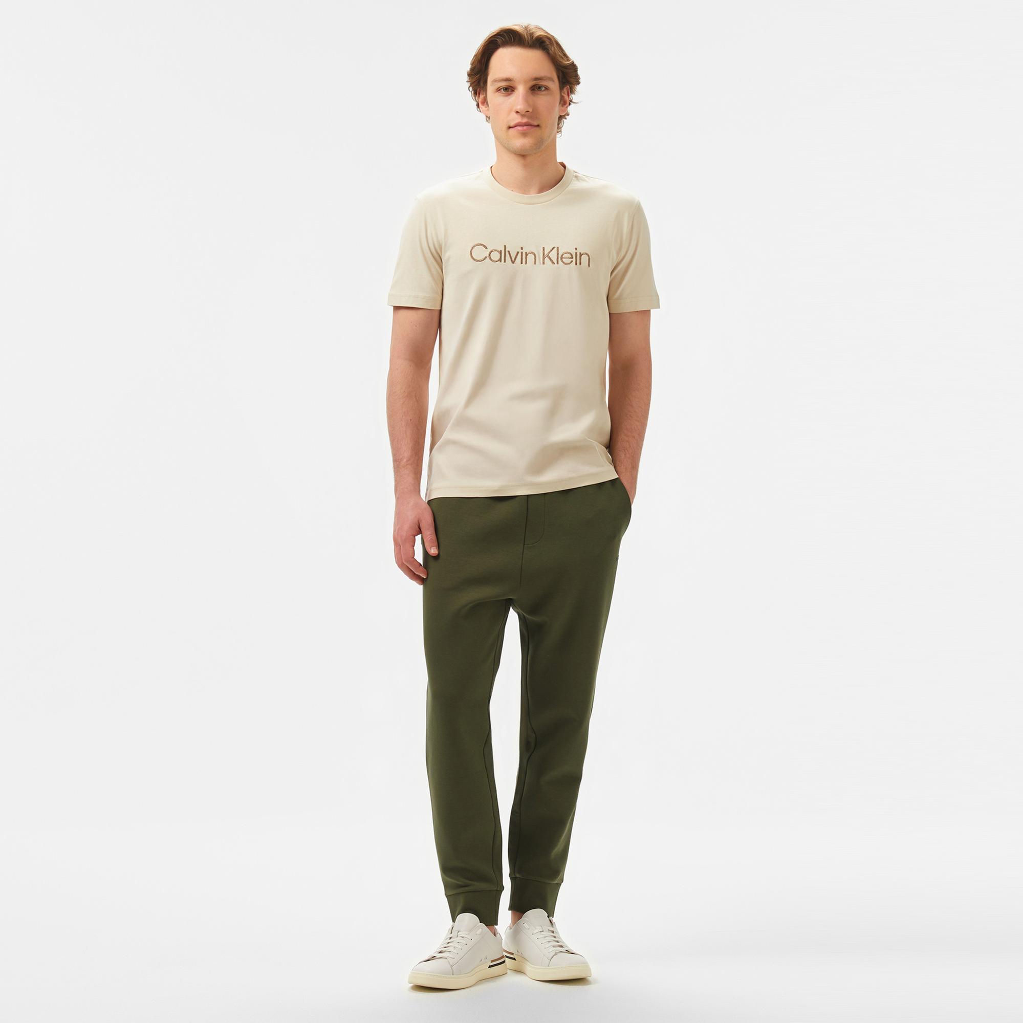 Calvin Klein Erkek Bej T-Shirt