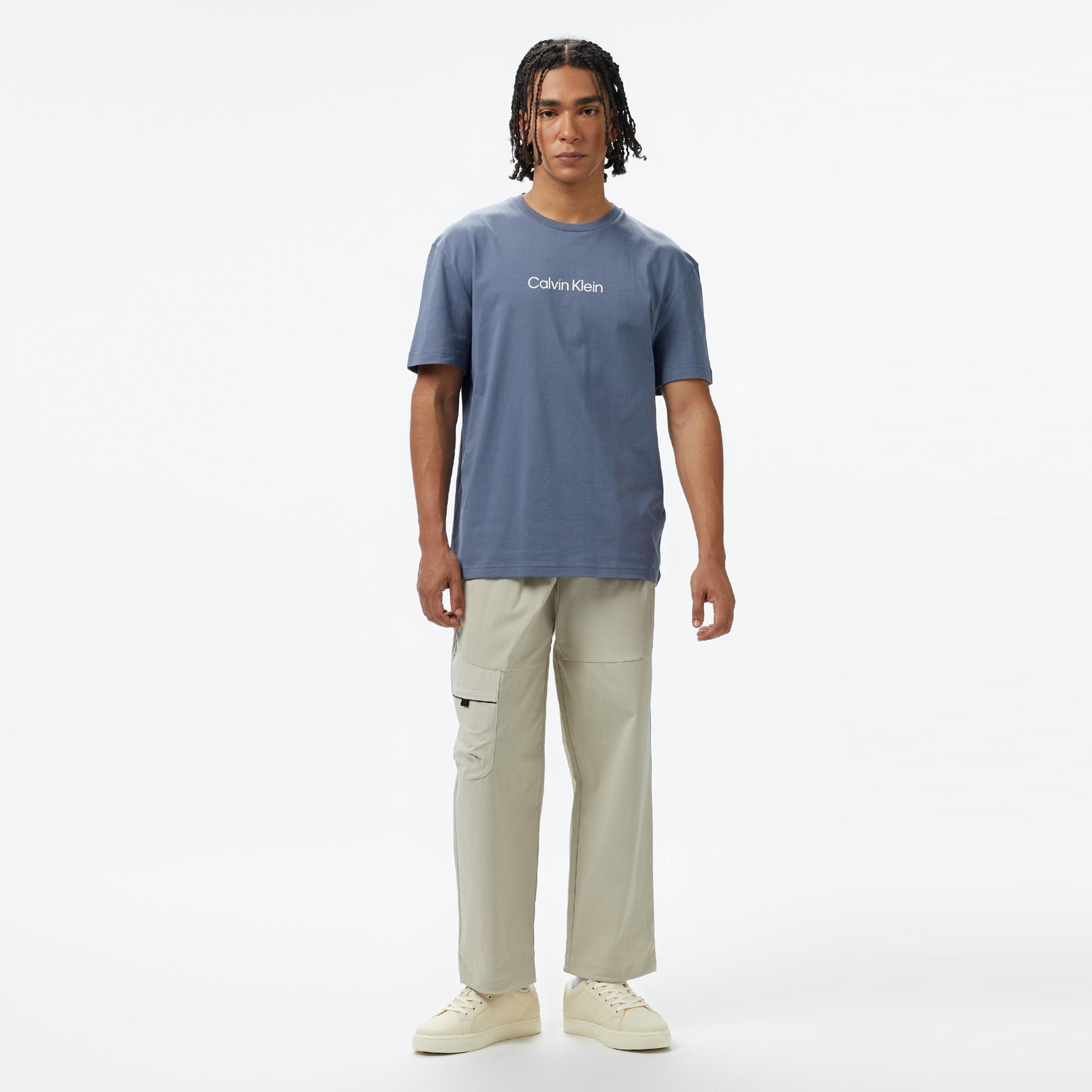 Calvin Klein Hero Logo Comfort Erkek Mavi T-Shirt