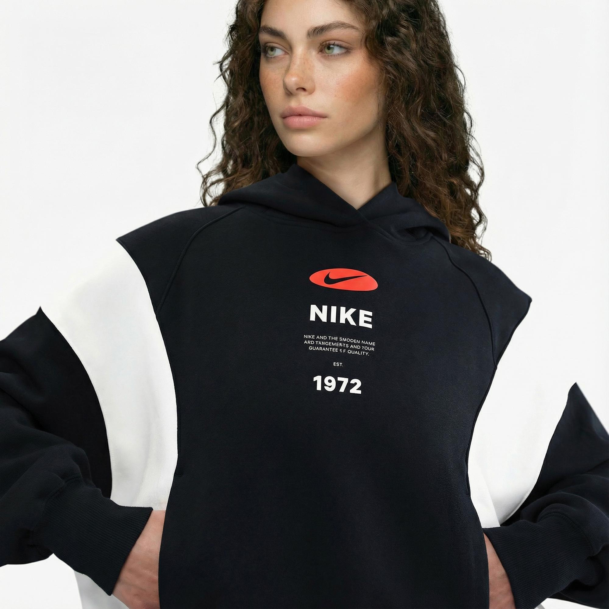 Nike Sportswear Phoenix Fleece Kadın Siyah Hoodie