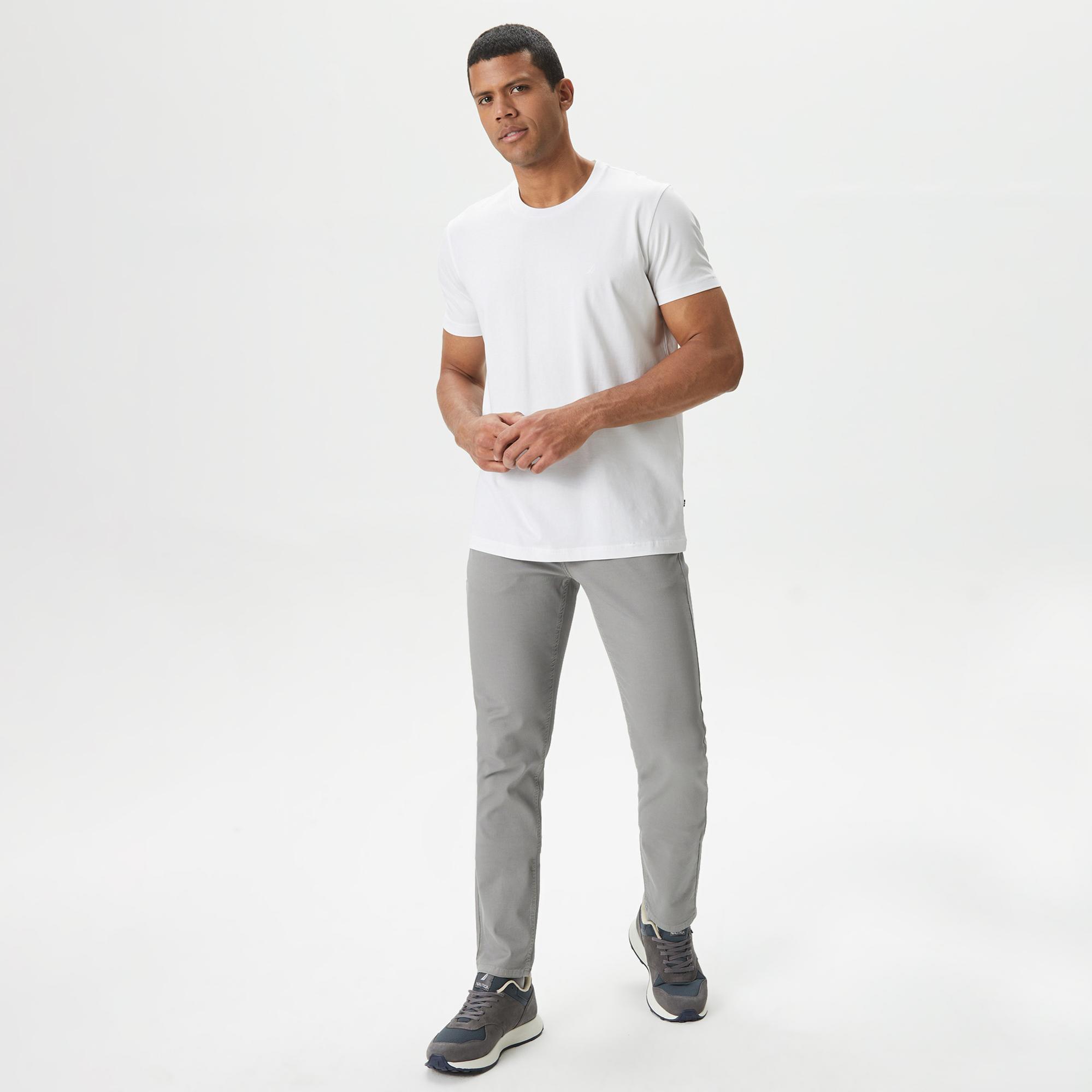 Nautica Erkek Beyaz Standart Fit T-Shirt