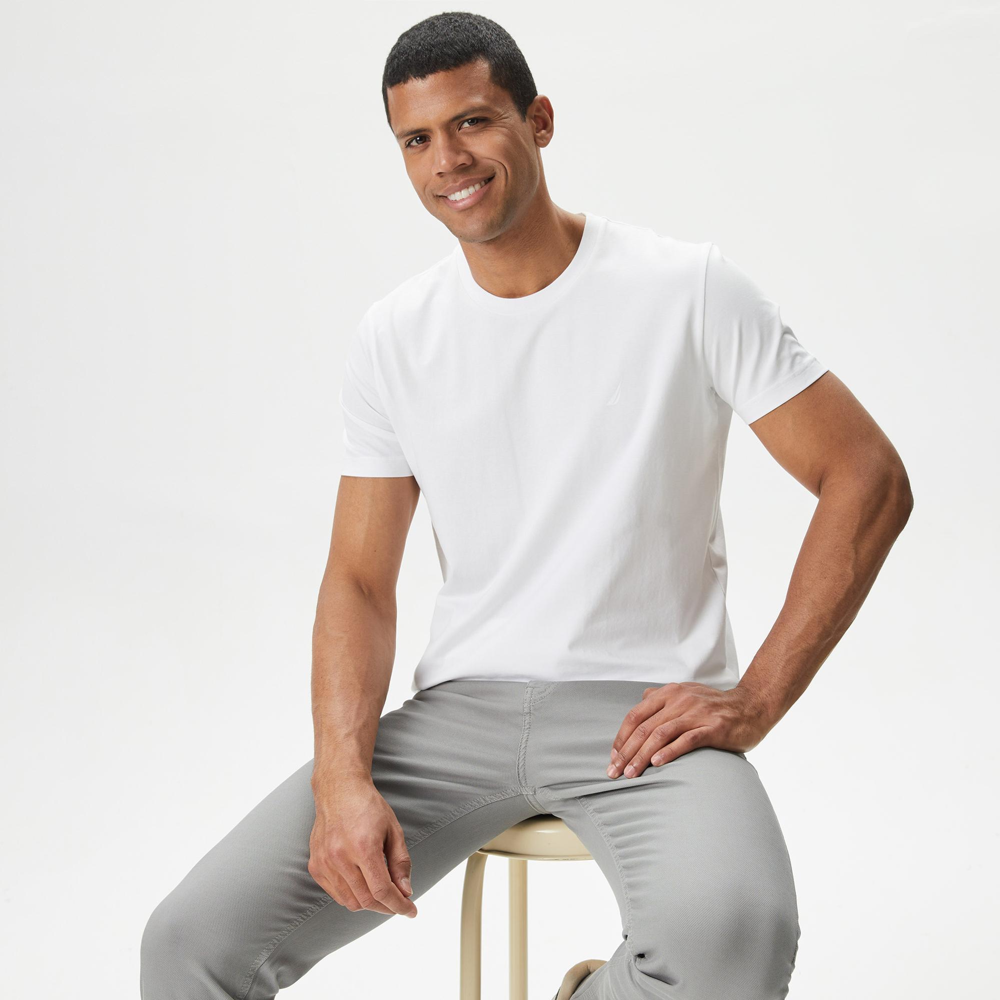 Nautica Erkek Beyaz Standart Fit T-Shirt
