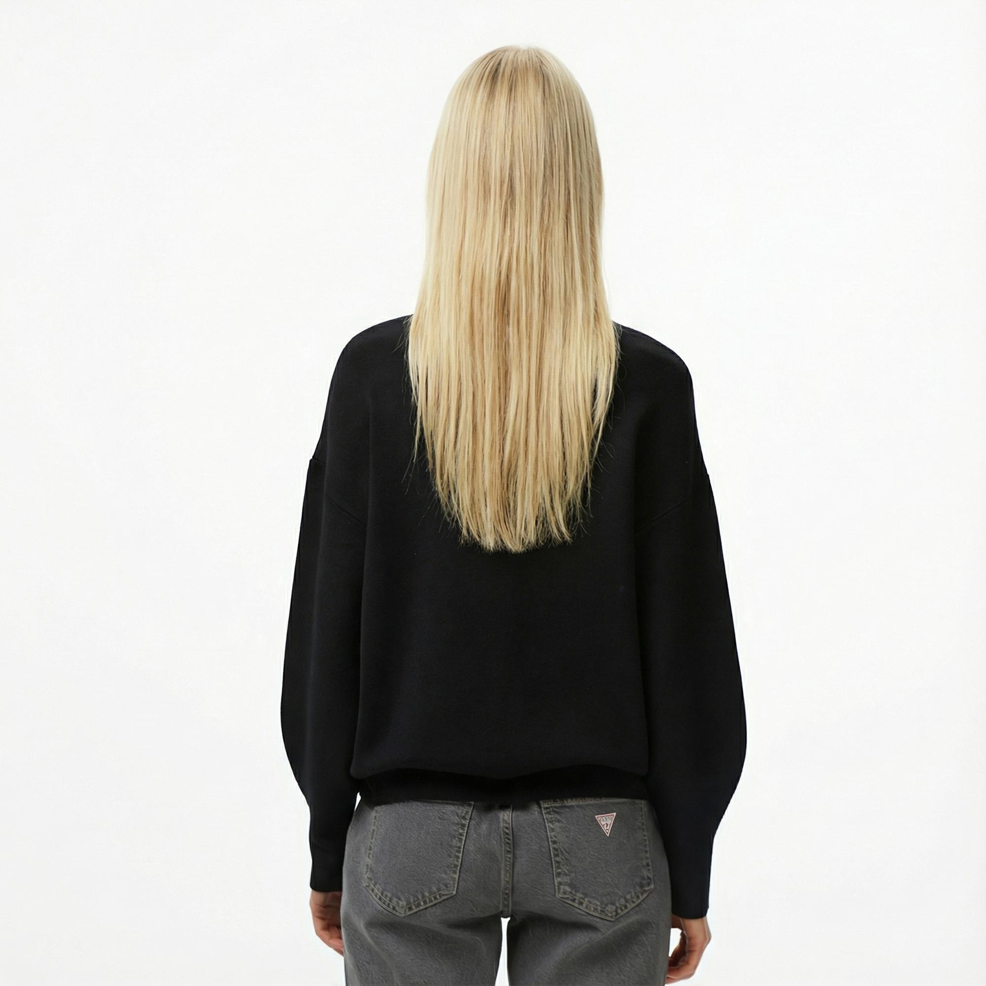 Guess Leighton Kadın Siyah Sweatshirt