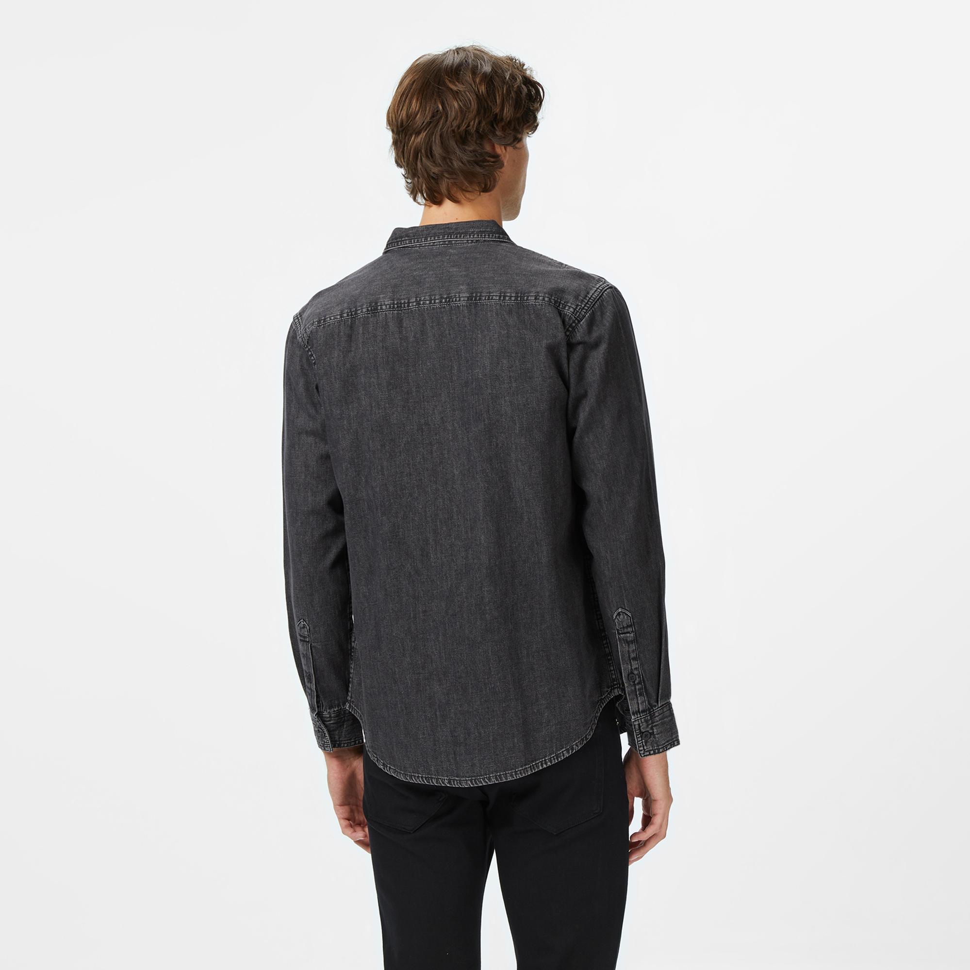 Calvin Klein Casual Classic Vail Denim Erkek Füme Gömlek