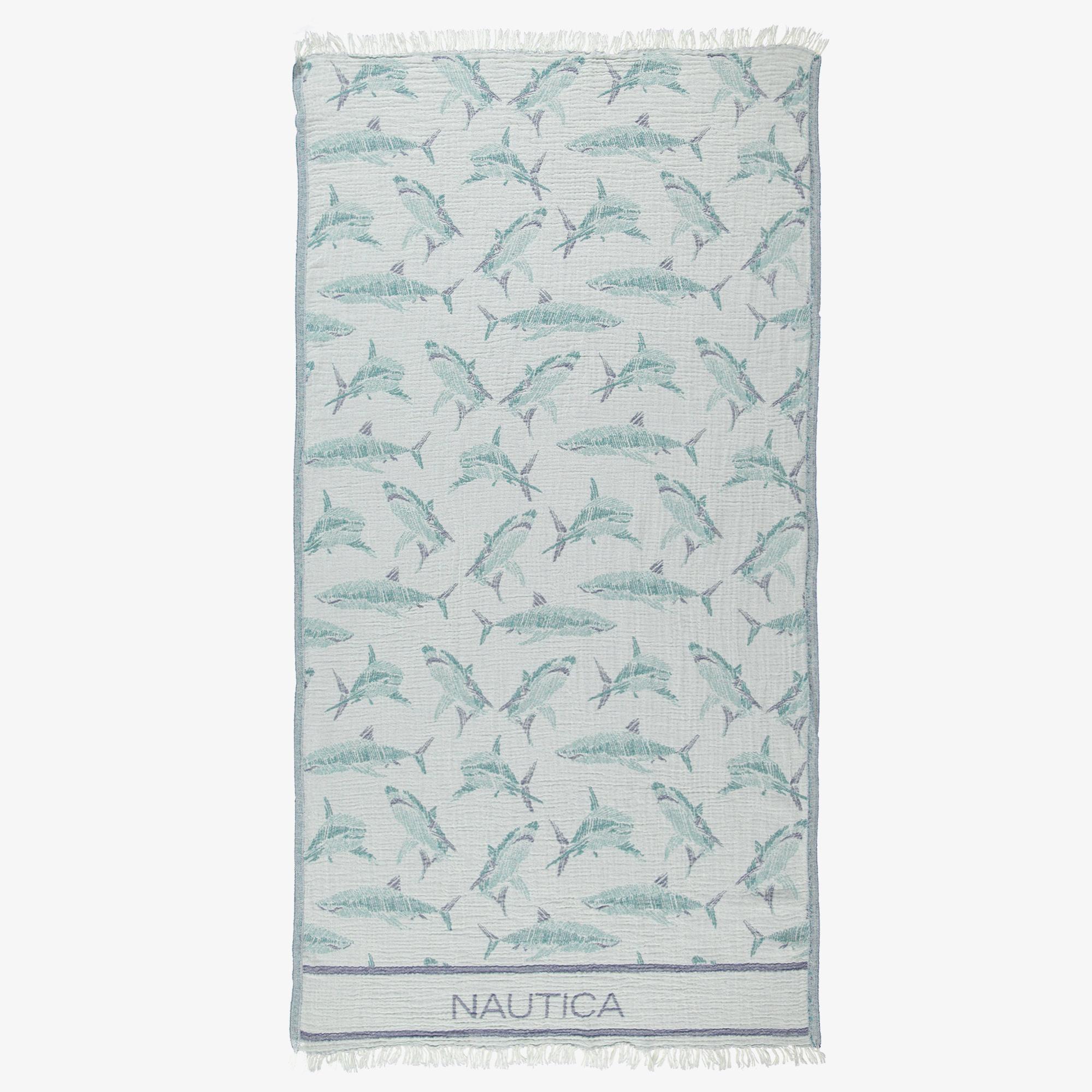 Nautica Unisex Lacivert Desenli Peştemal