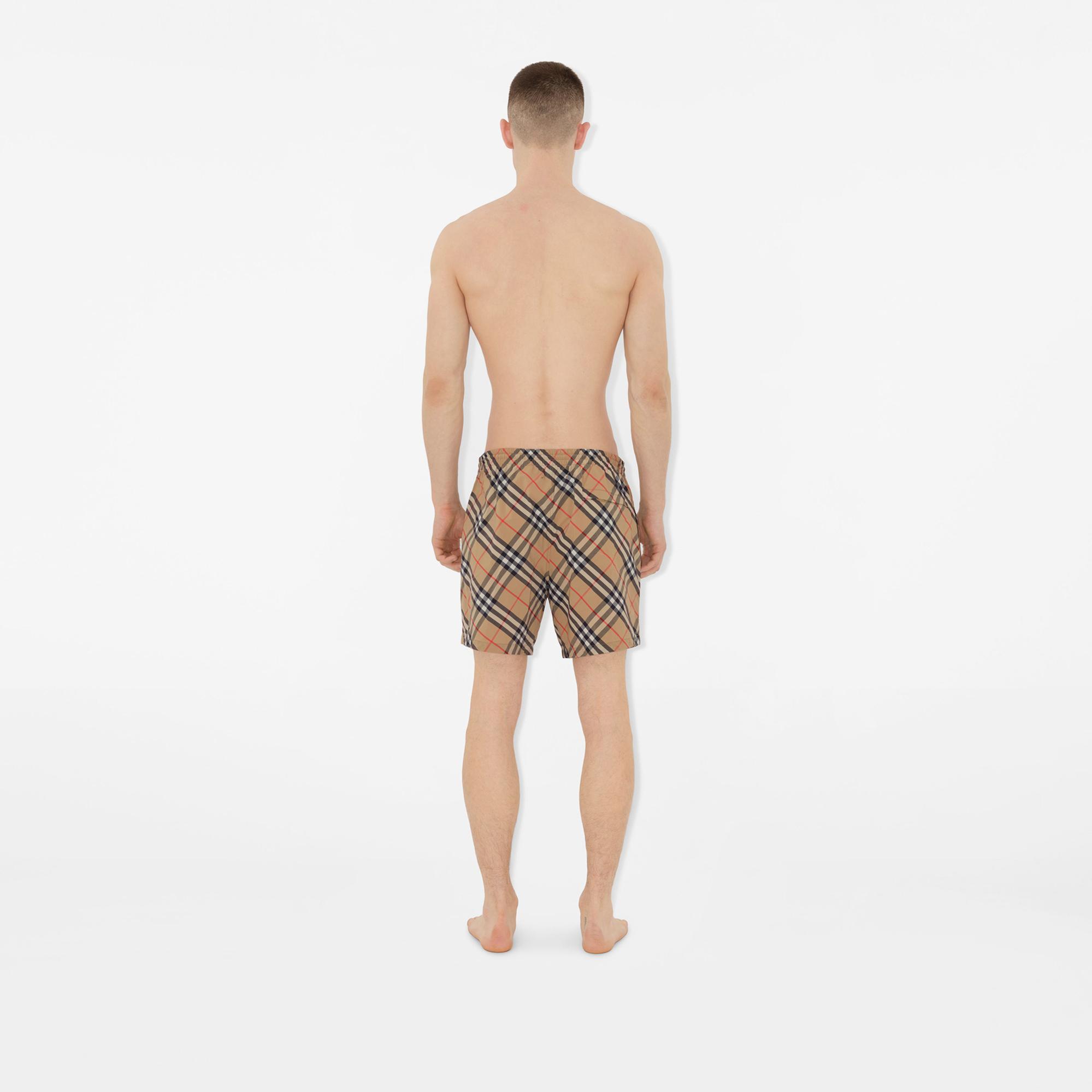 Burberry Check Erkek Bej Deniz Şortu