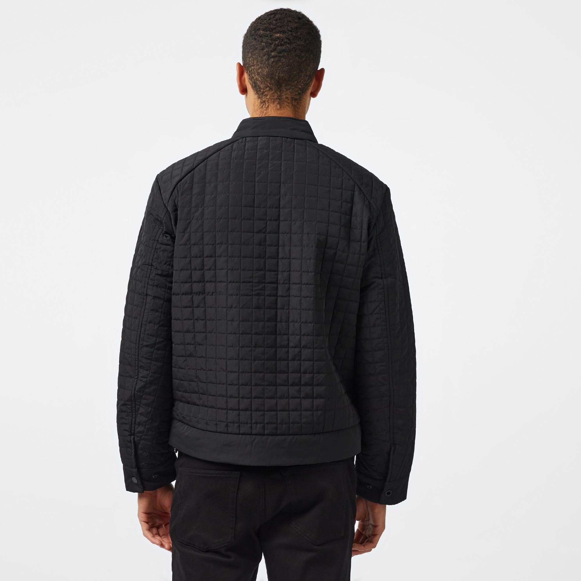 Calvin Klein Grıd Quilt Biker Slw Erkek Siyah Biker Ceket