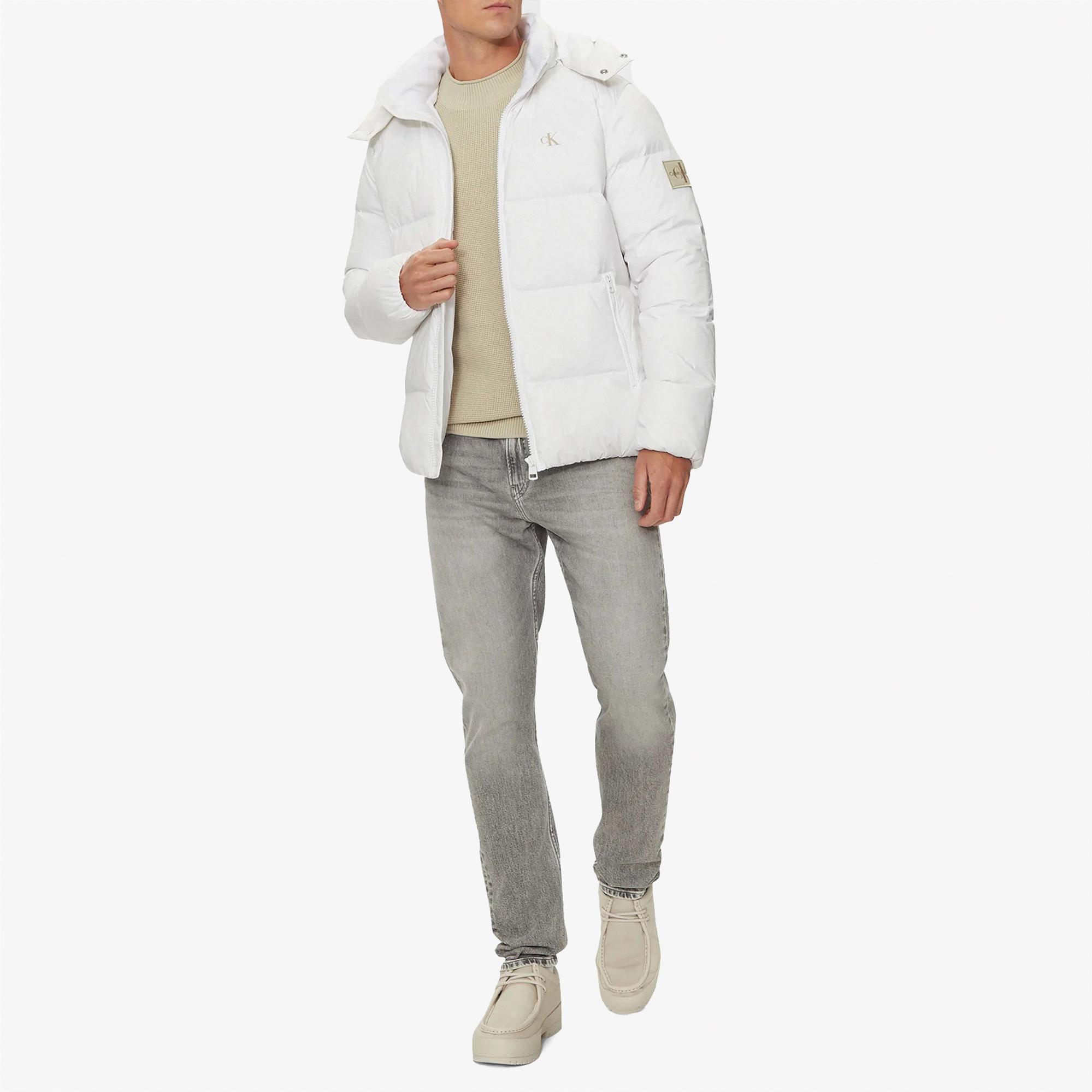Calvin Klein Jeans Essentials Down Erkek Beyaz Mont