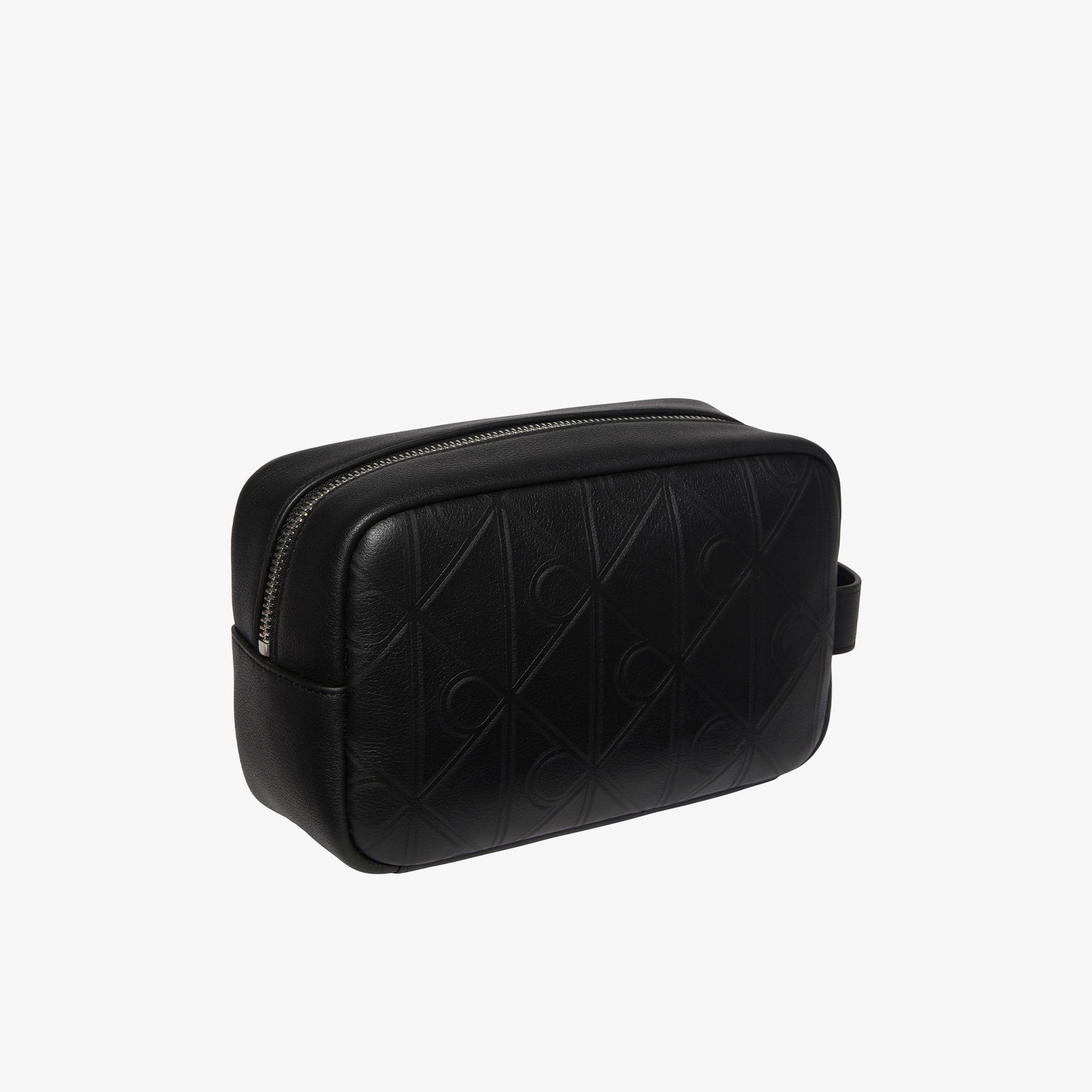 Calvin Klein Xl Emblem Dopp Kit Erkek Siyah El Çantası